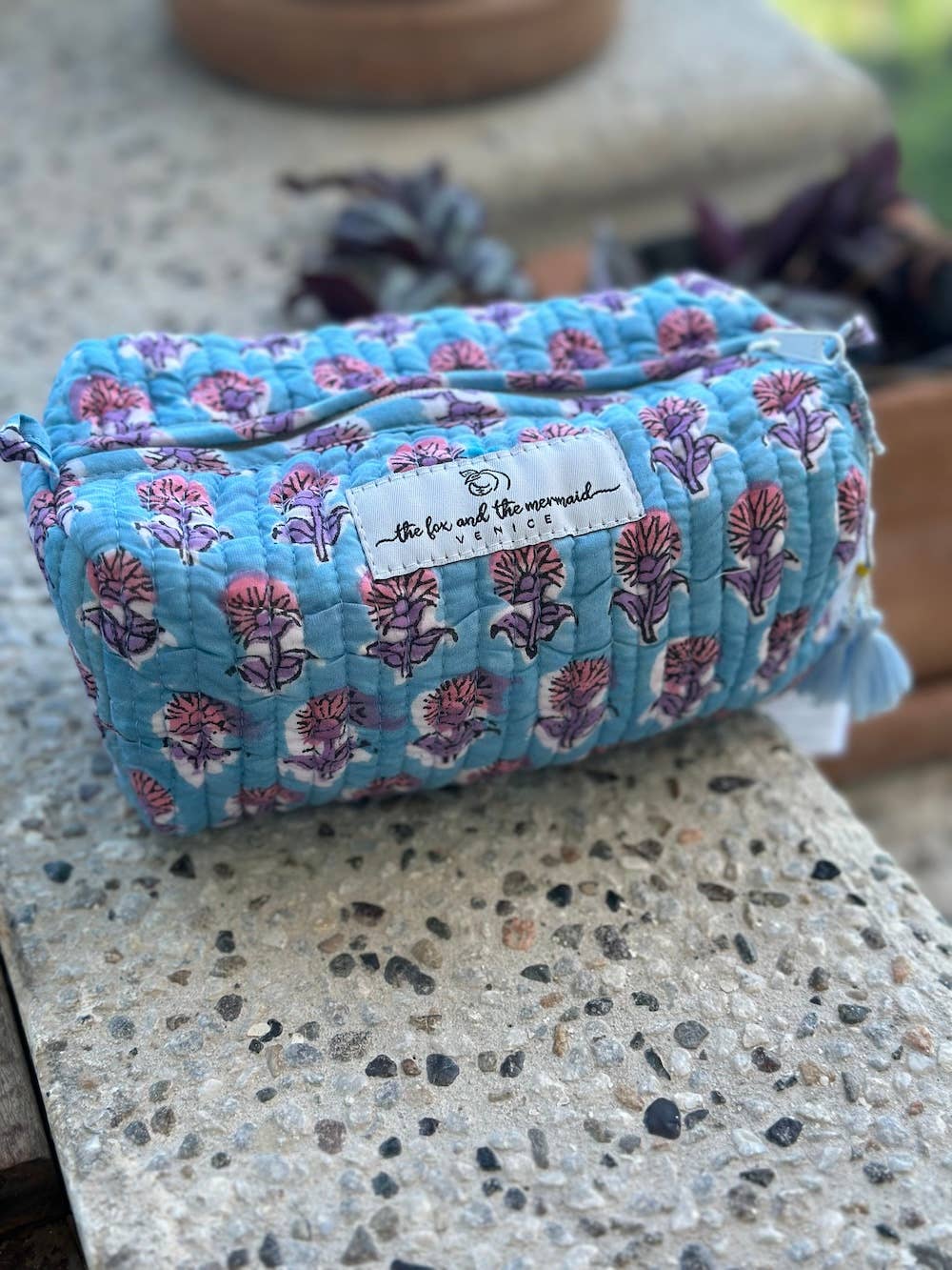 Block Printed Toiletry/Cosmetic/Travel Bags (Set of 3)