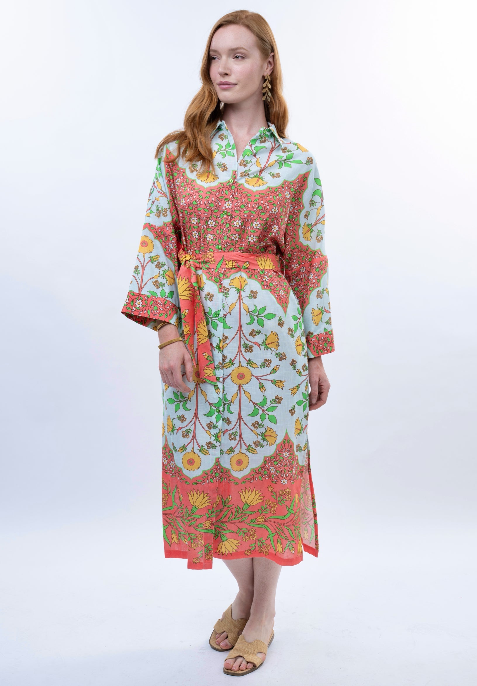 Uncle Frank Bordered Shirt Dress