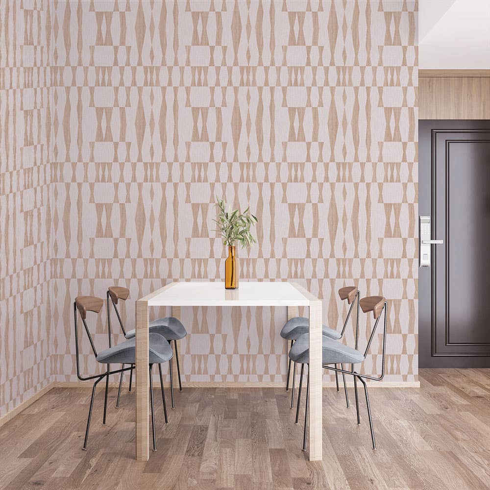 Grasscloth Geo Jute Peel and Stick Wallpaper, 28 sq. ft.