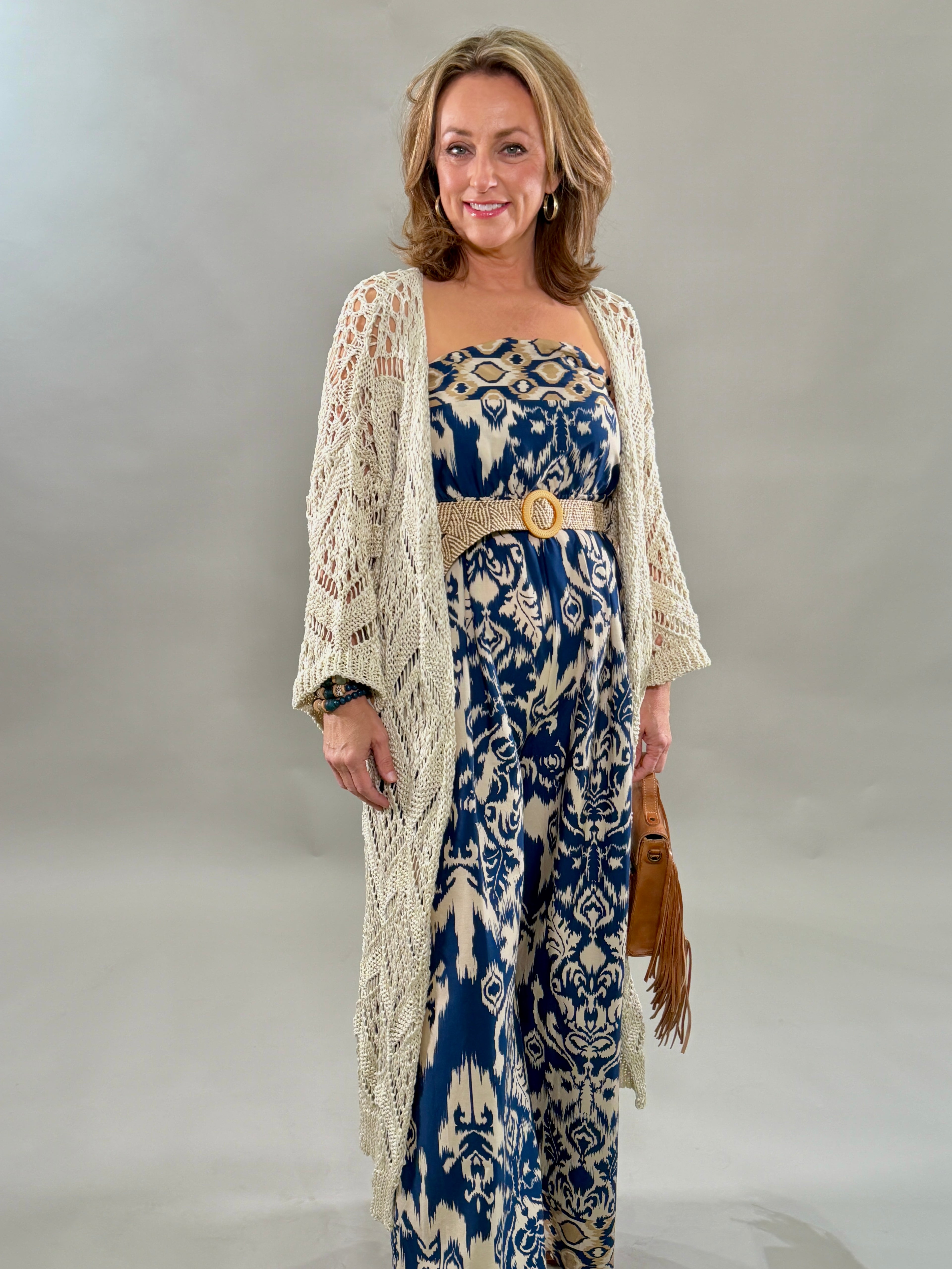 Patterned Wide Leg Jumpsuit
