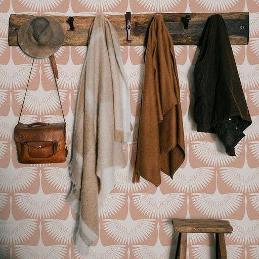 Feather Flock Blush Peel and Stick Wallpaper, 28 sq. ft.