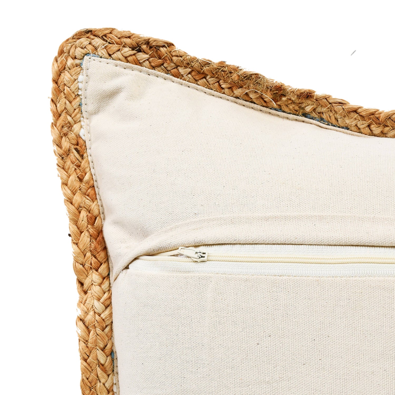 Jute Bordered Throw Pillow