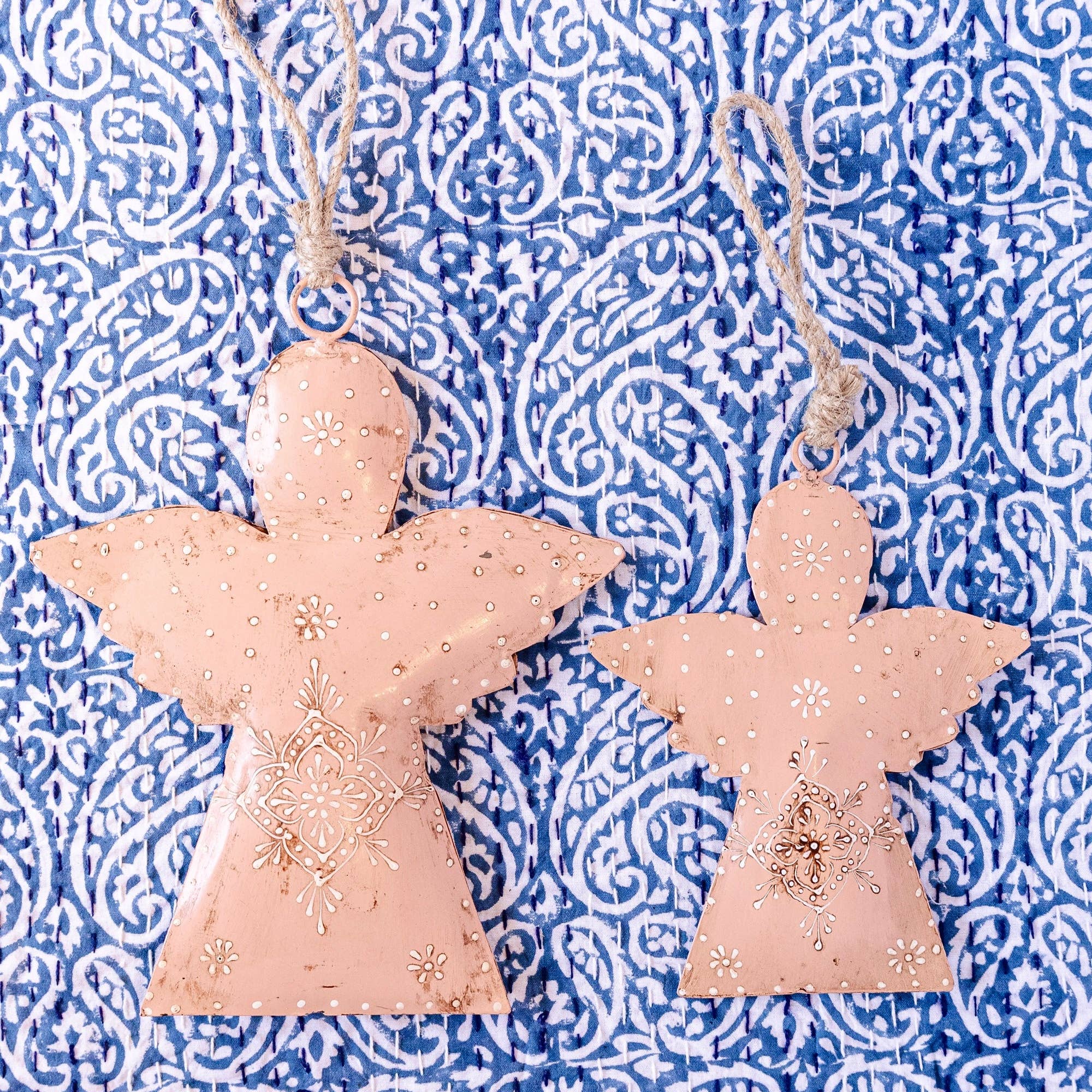 Large Peach Hanging Easter Angel