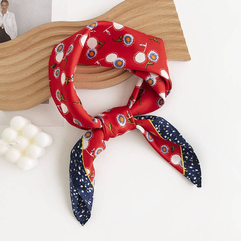 Silk-Feel Ruffle Scarf | Versatile Neck or Bag Accessory