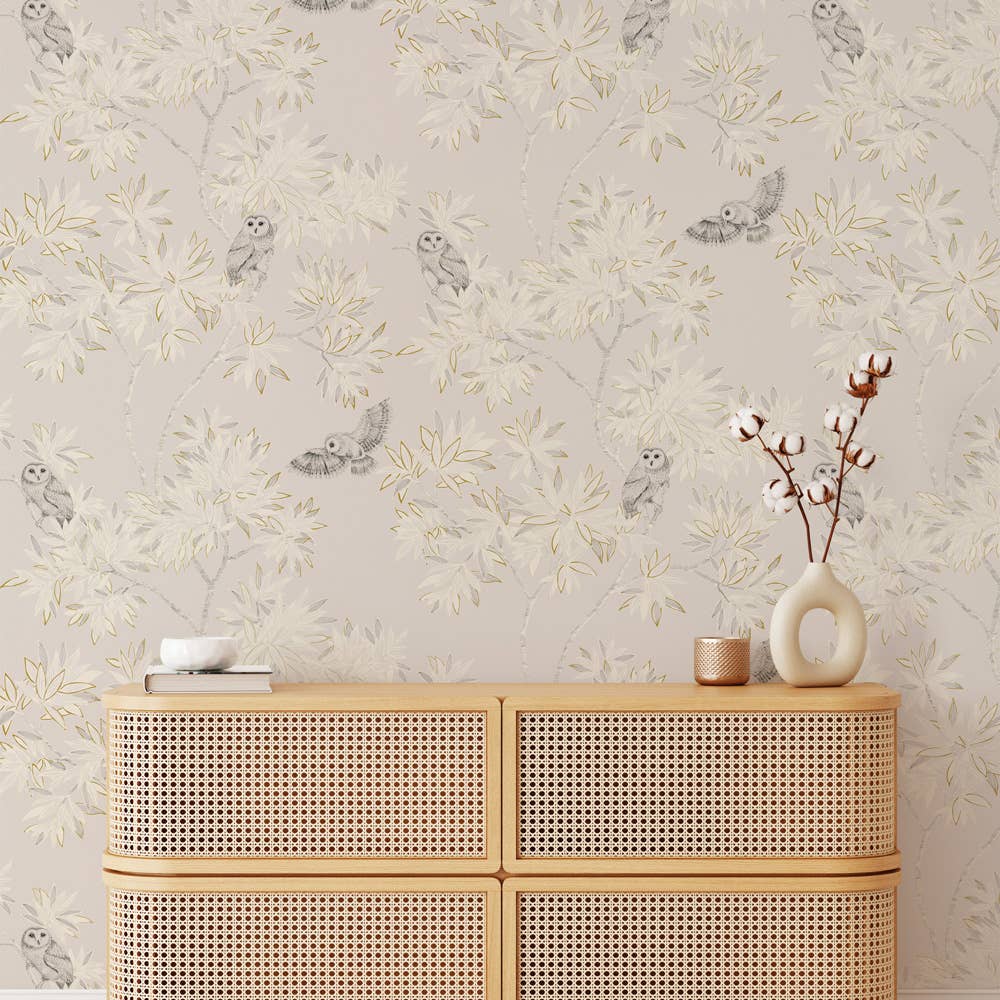 Parliament Natural Beige Non-Pasted Wallpaper, 56 sq. ft.