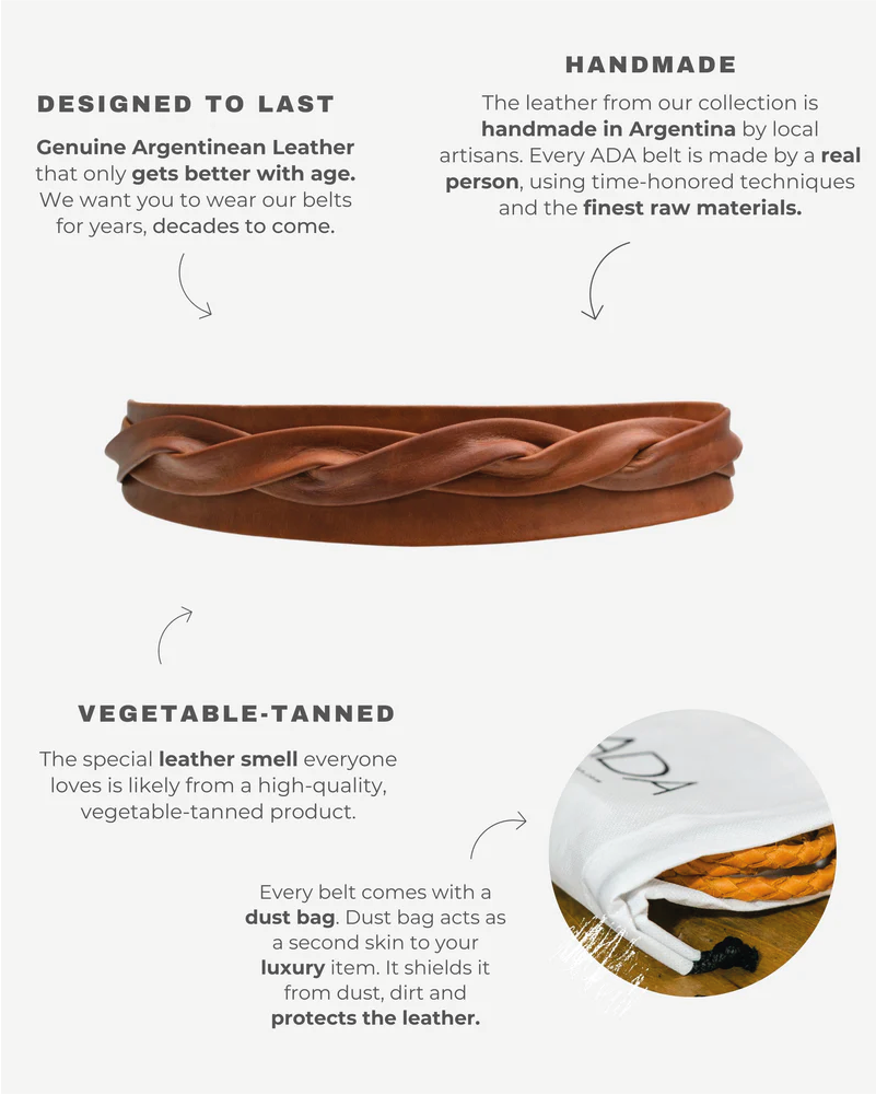 Midi Wrap Belt - Cognac