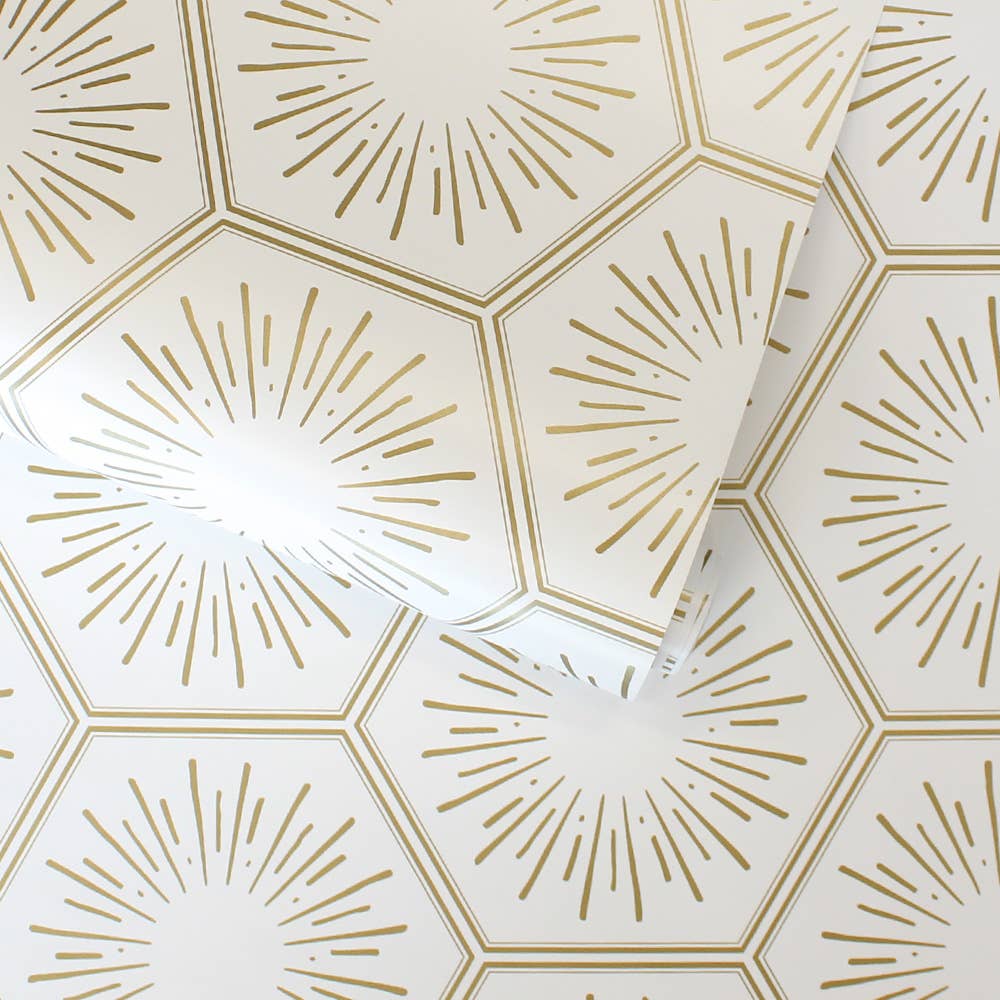 Hello Sunshine Gold Peel and Stick Wallpaper, 28 sq. ft.
