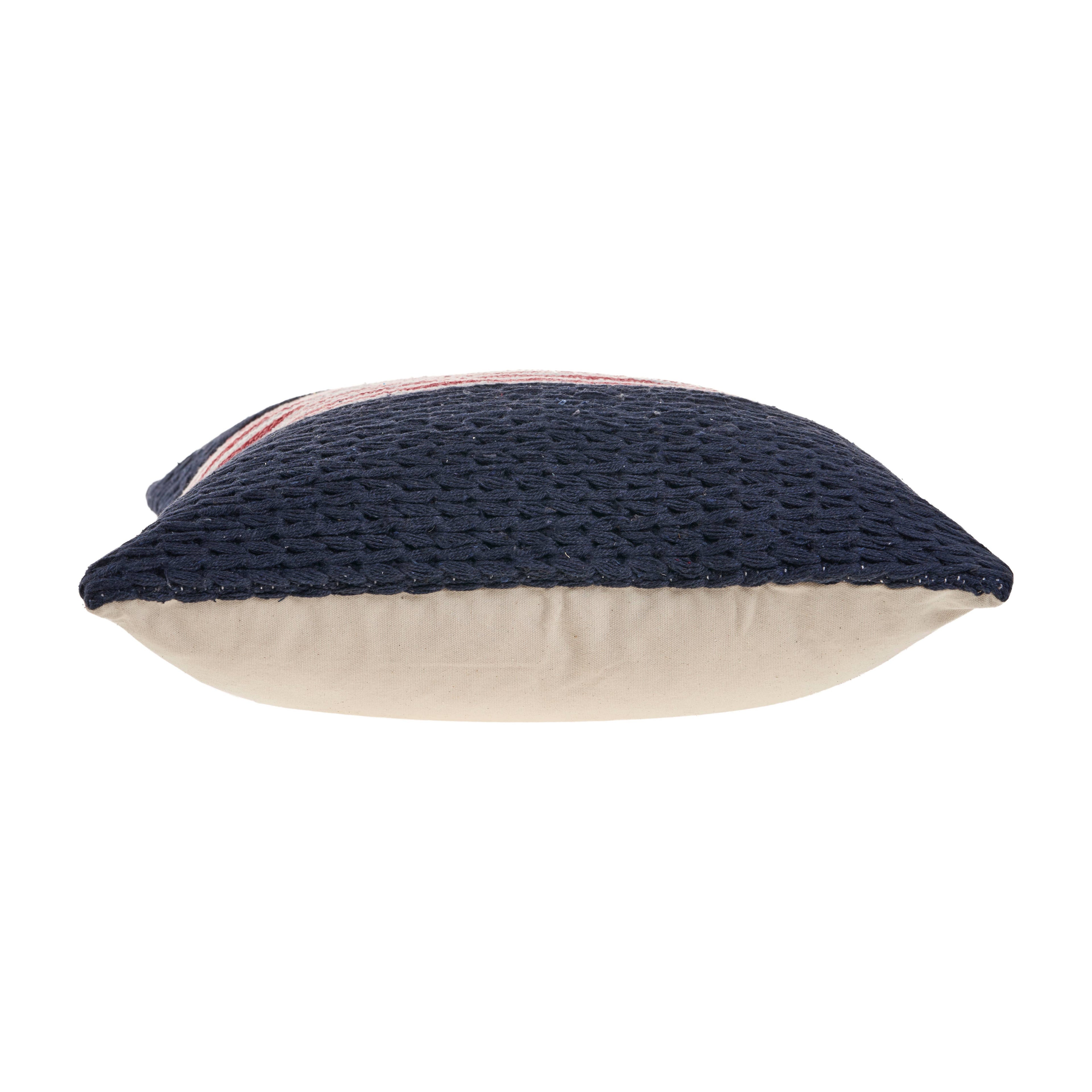 Nautical Striped Throw Pillow