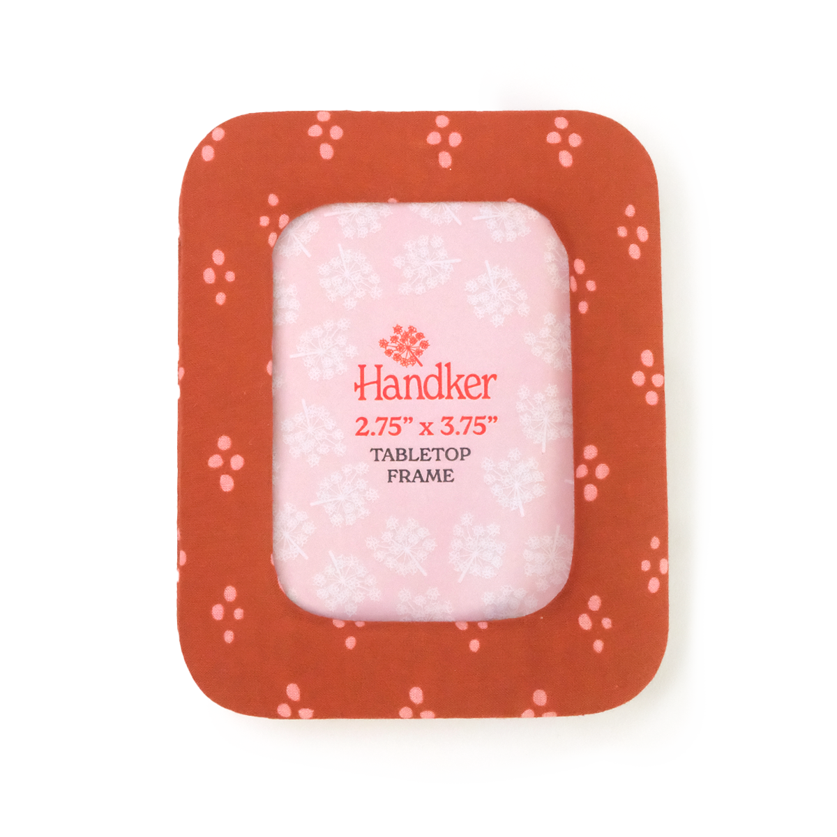 Red Dottie Fabric Desktop Frame