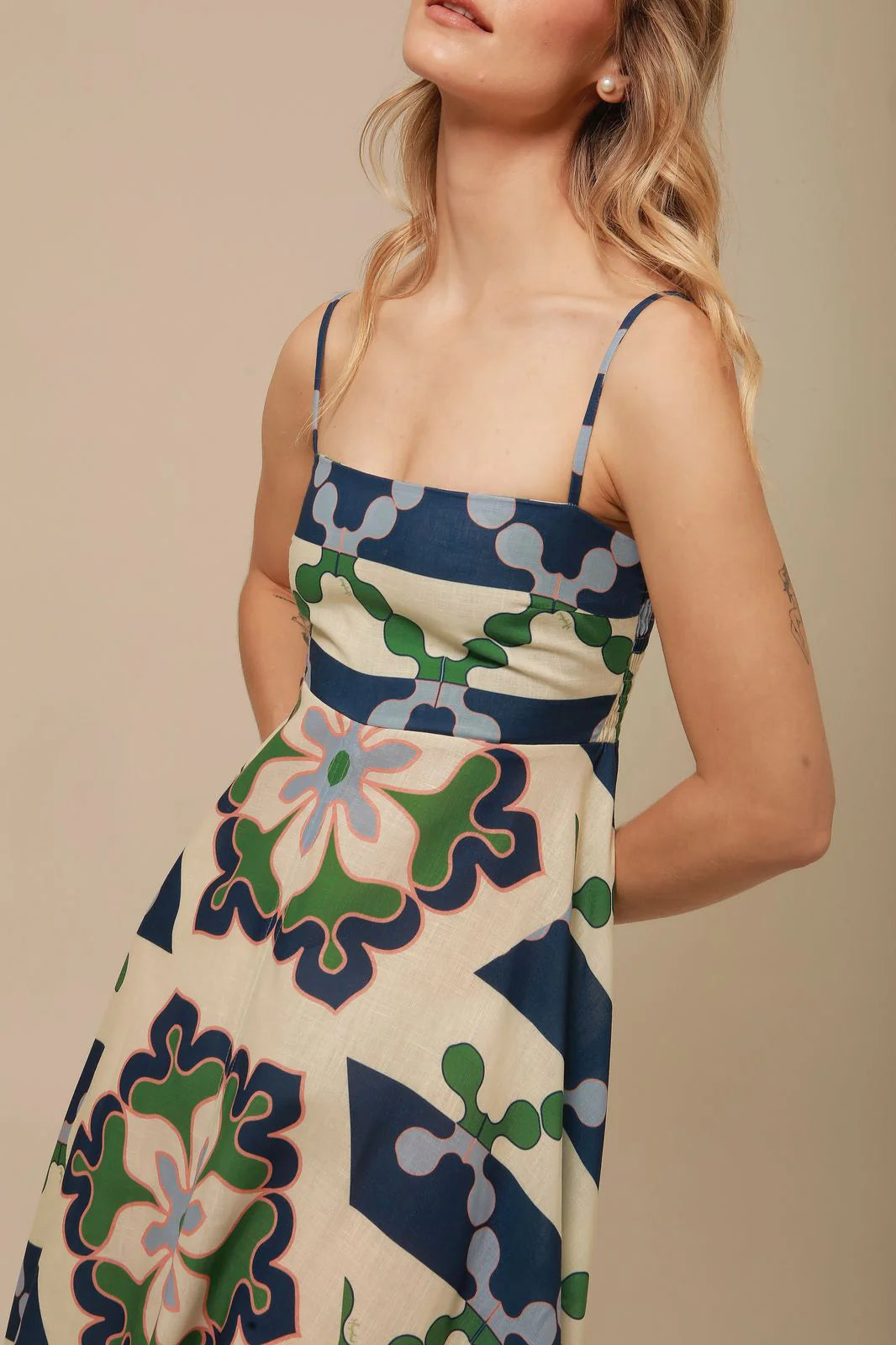 Geometrical Printed Dress