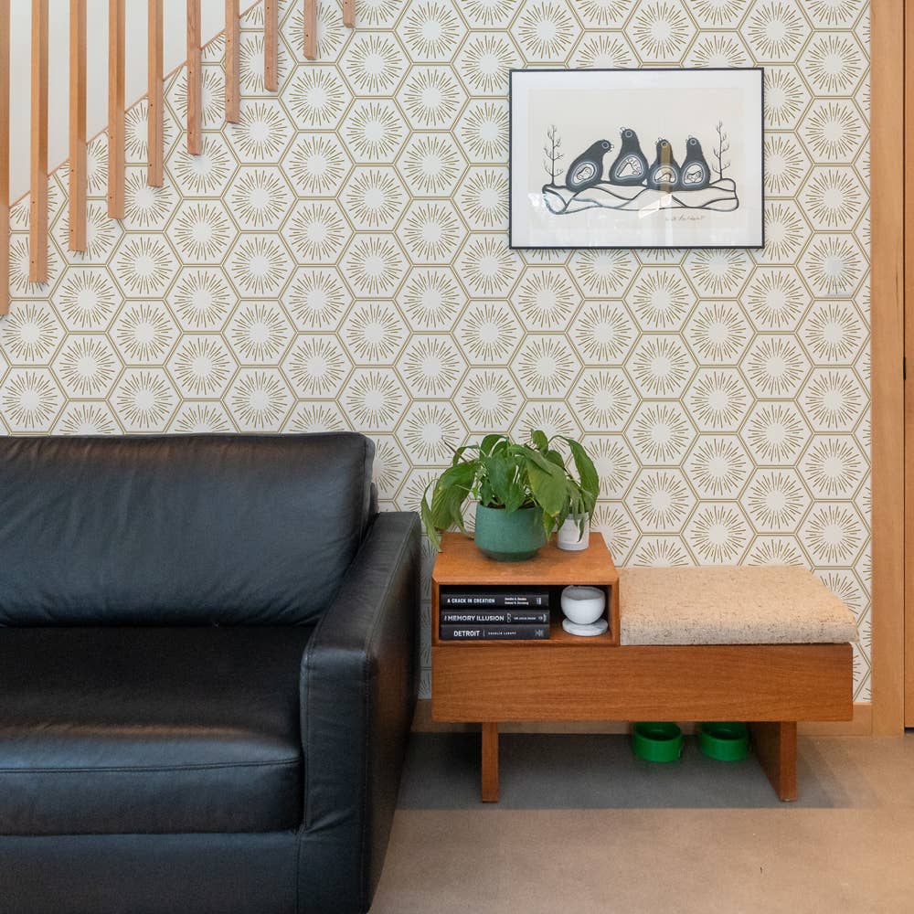 Hello Sunshine Gold Peel and Stick Wallpaper, 28 sq. ft.