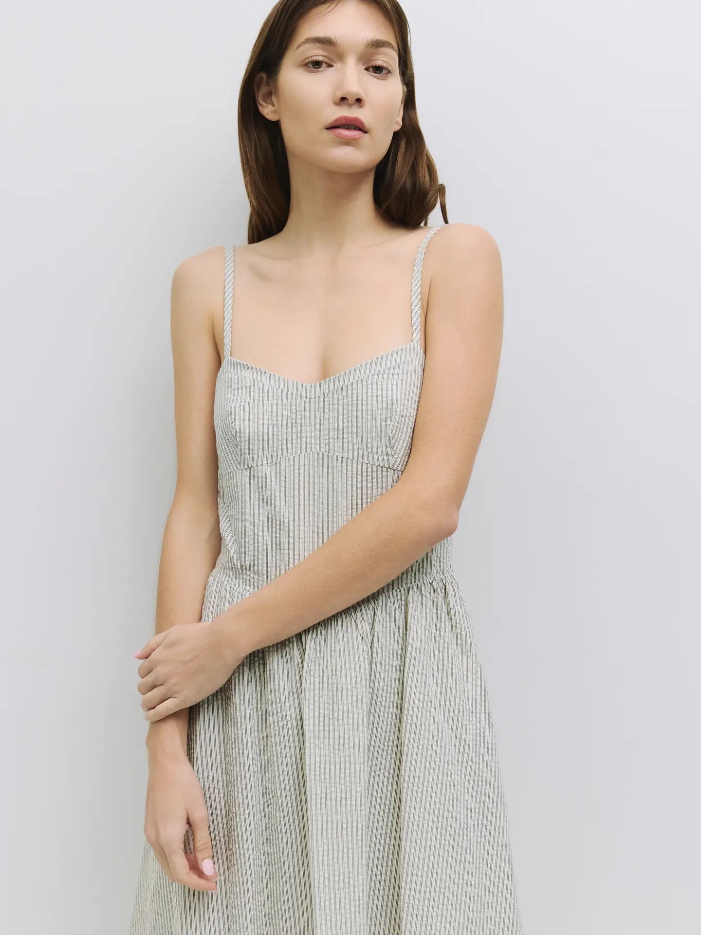 Midi Length Sweetheart Dress