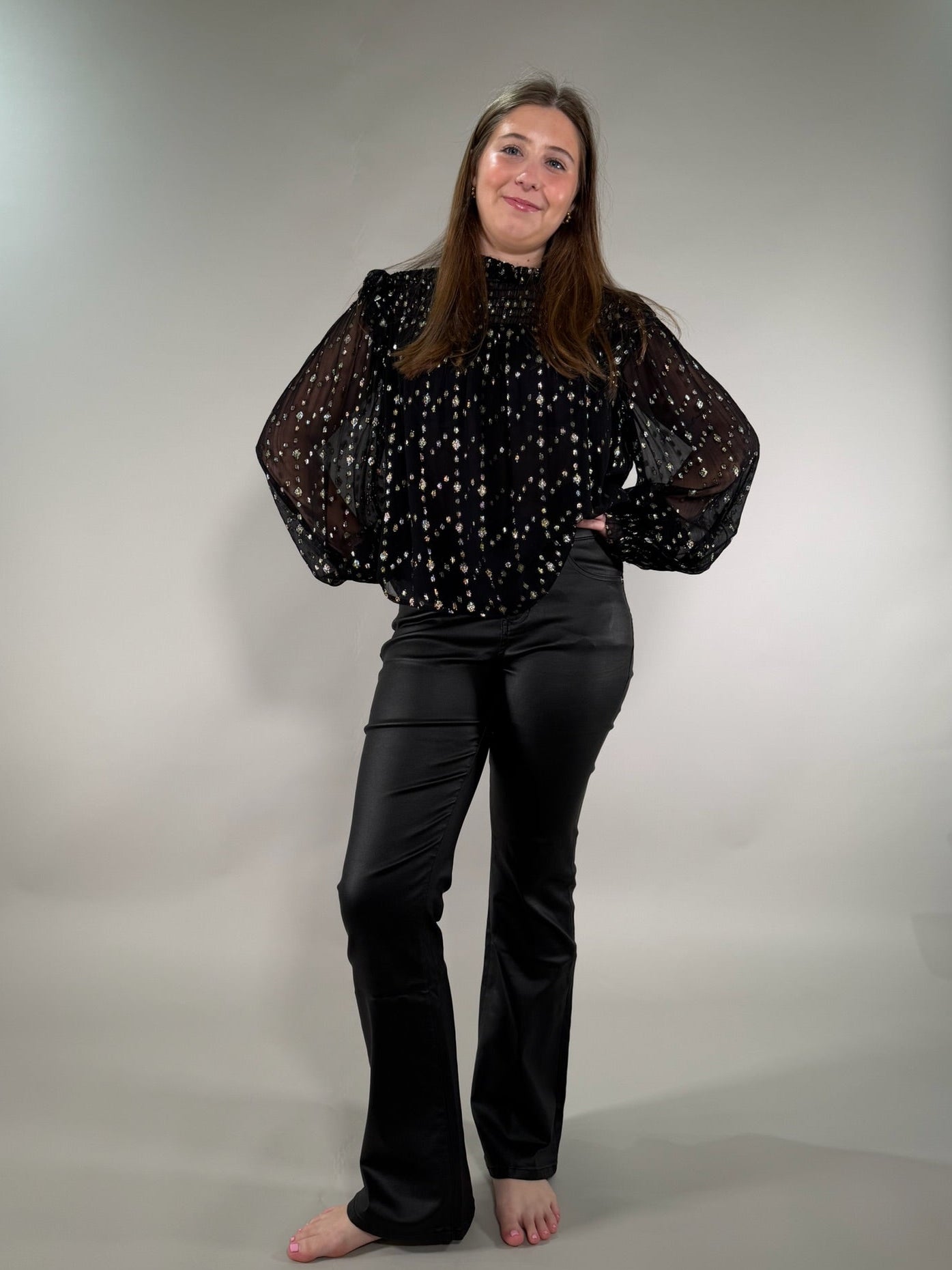 Sleek Coated High-Rise Denim | Dear John Fiona