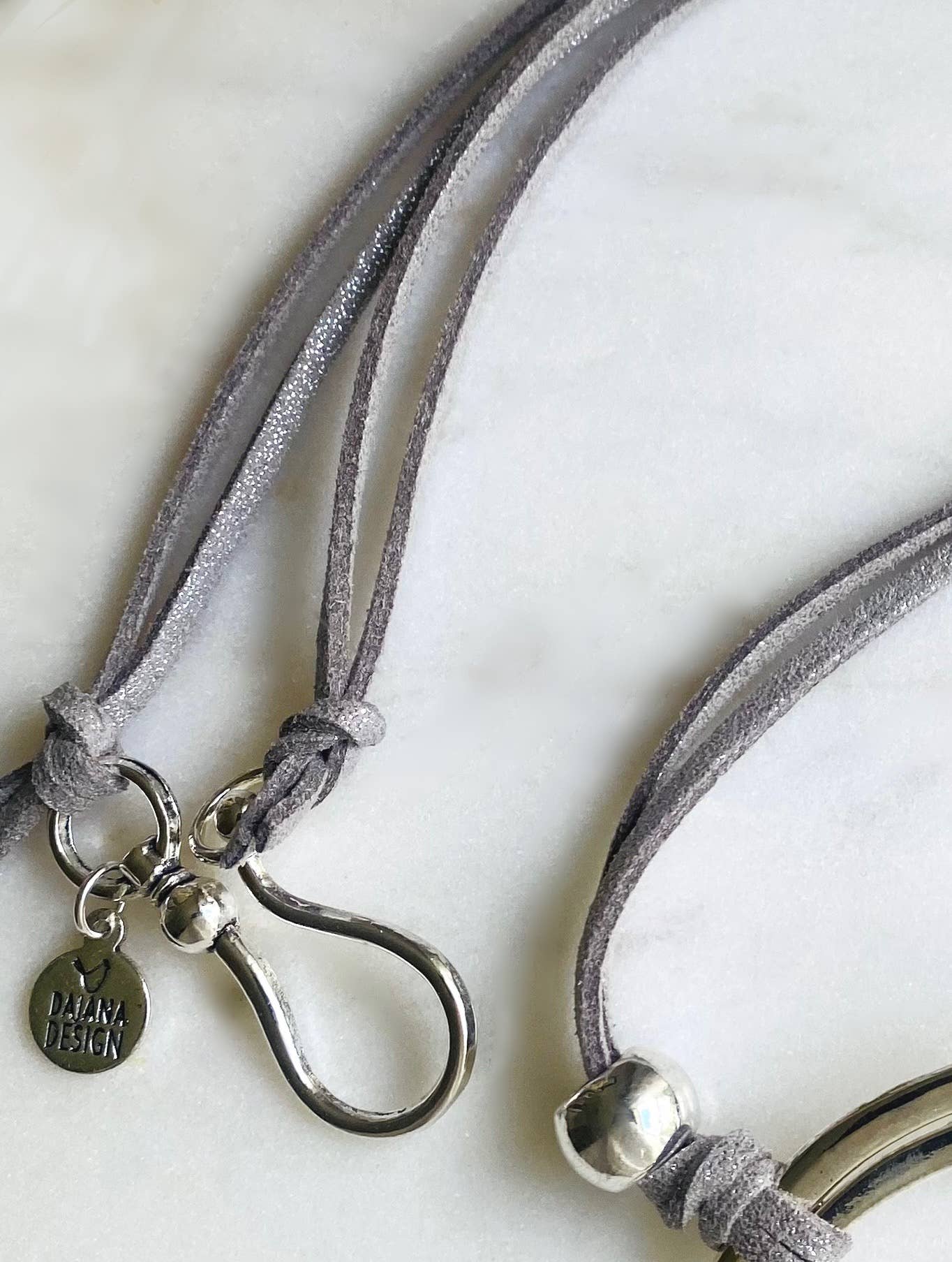 Double Silver Sphere Necklace