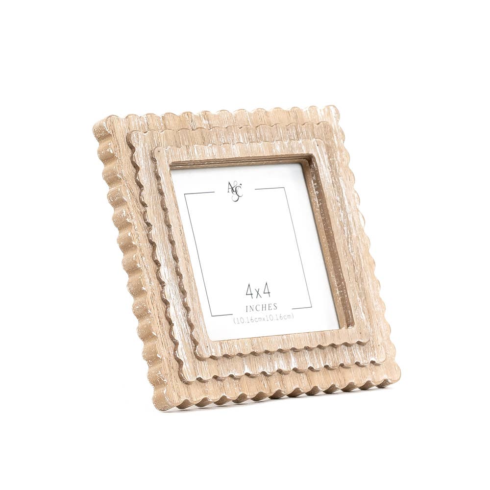 Scallop Wood Square Frame