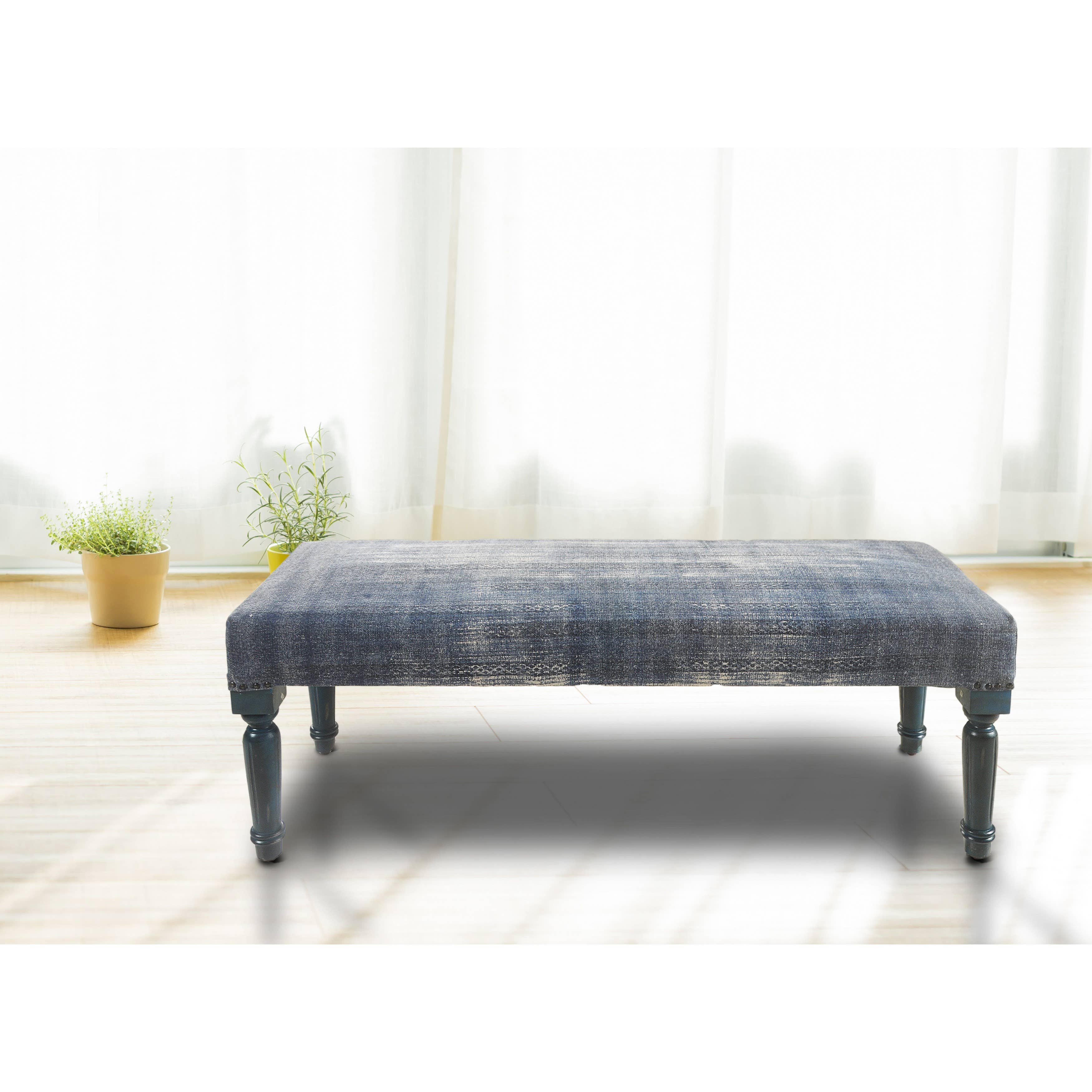 Antique Blue Simple Living Indoor Bench