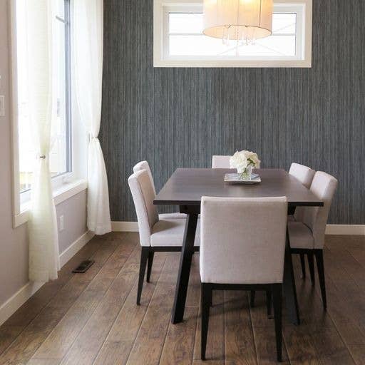 Grasscloth Chambray Peel and Stick Wallpaper, 28 sq. ft.