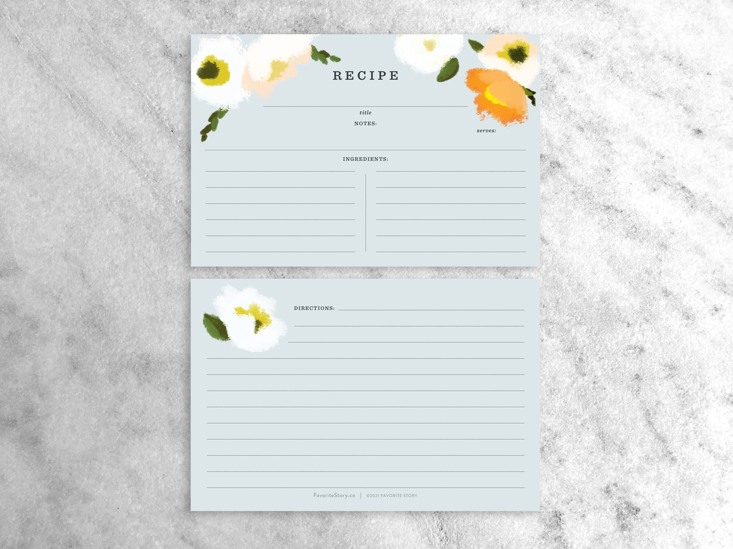 Poppies Recipe Cards