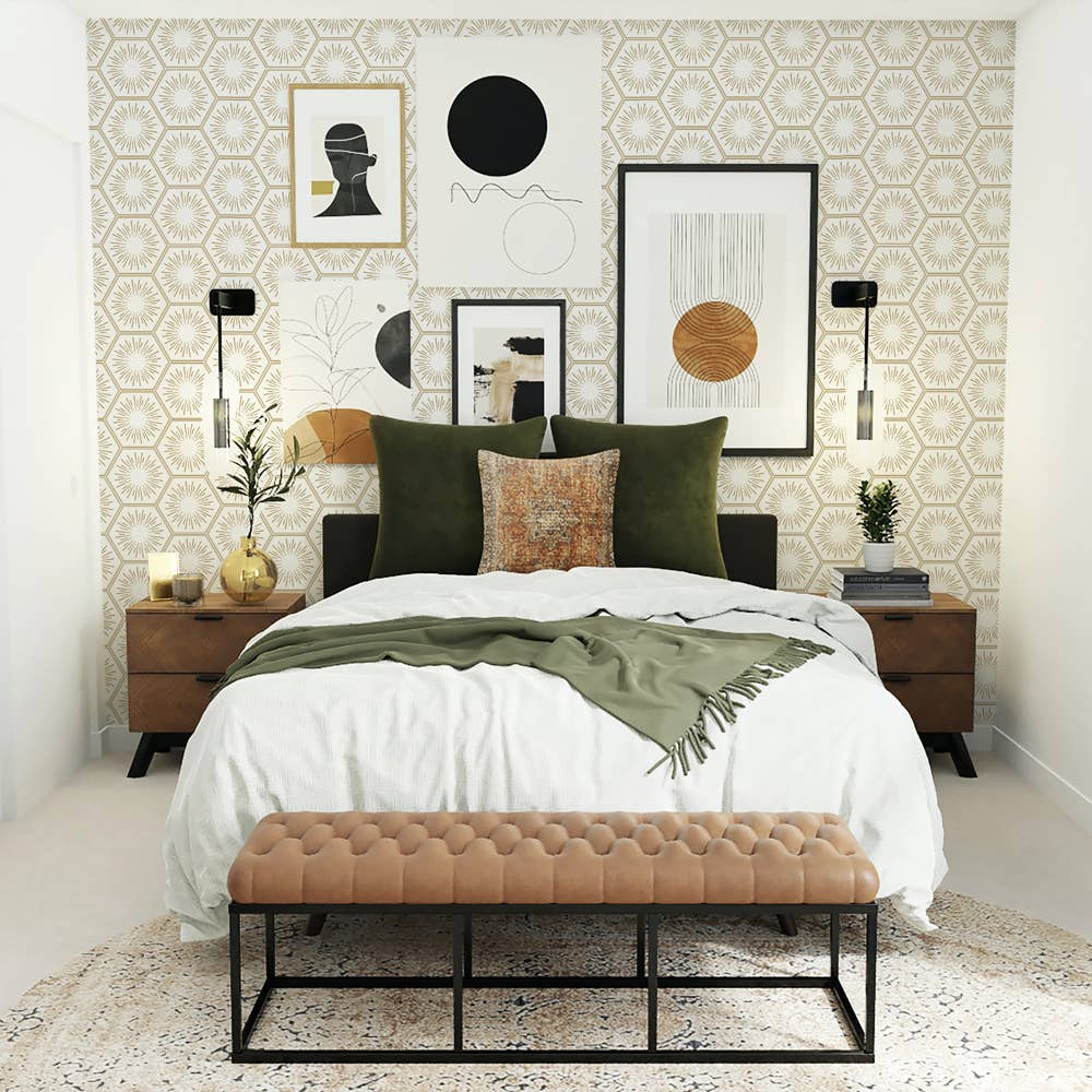 Hello Sunshine Gold Peel and Stick Wallpaper, 28 sq. ft.