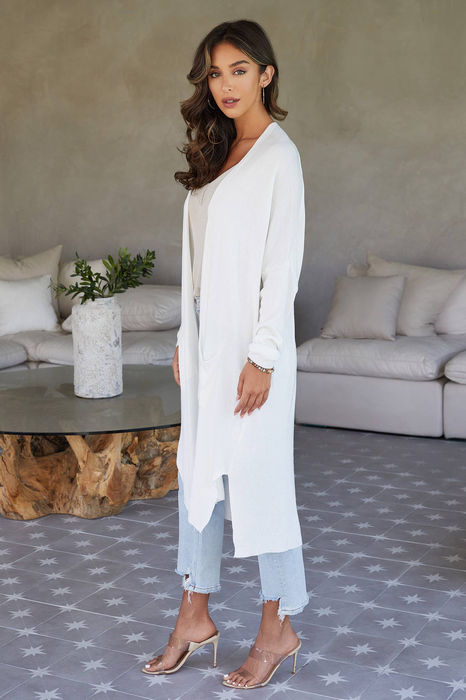 Modal Knit Cardigan with Pockets
