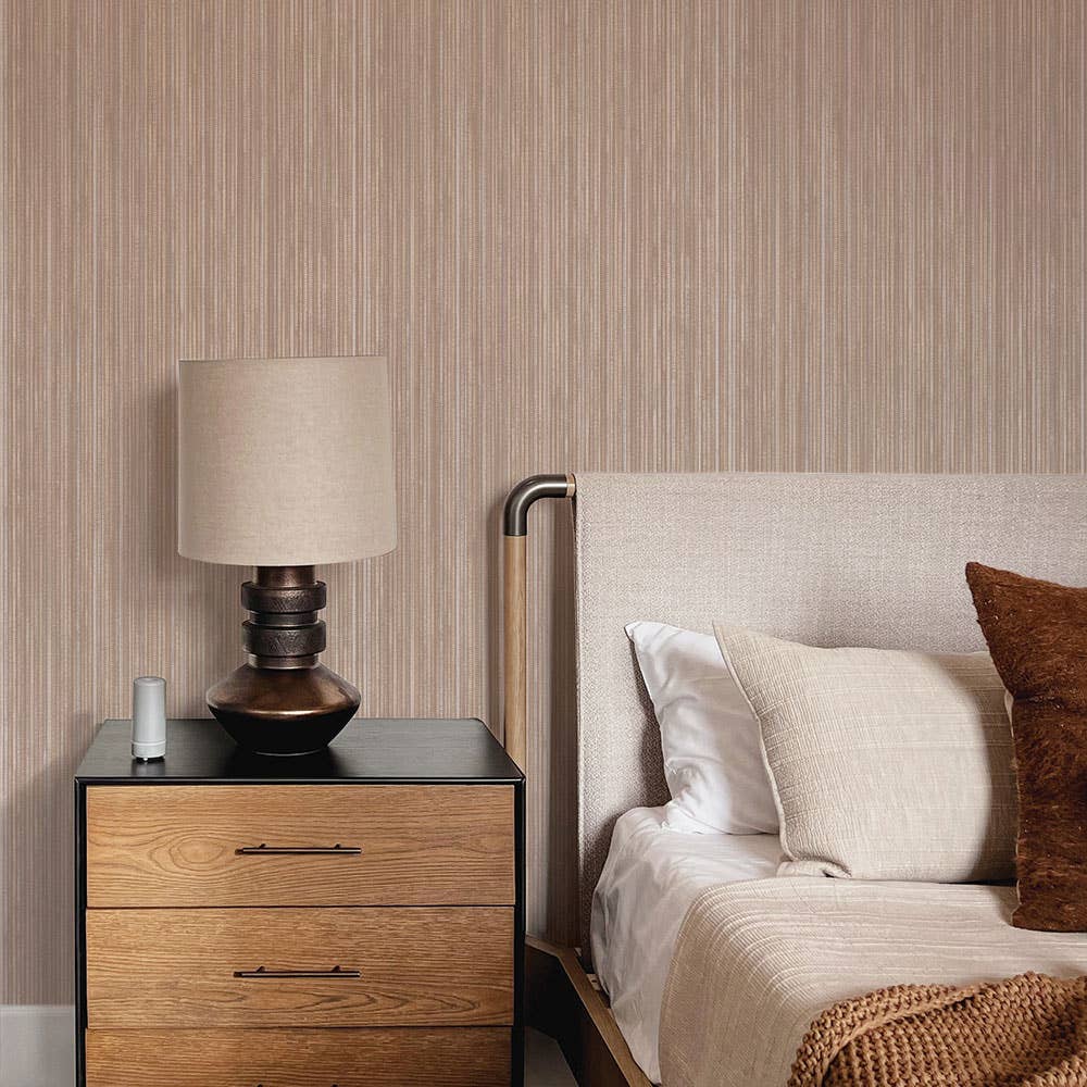 Grasscloth Neutral Peel and Stick Wallpaper, 28 sq. ft.