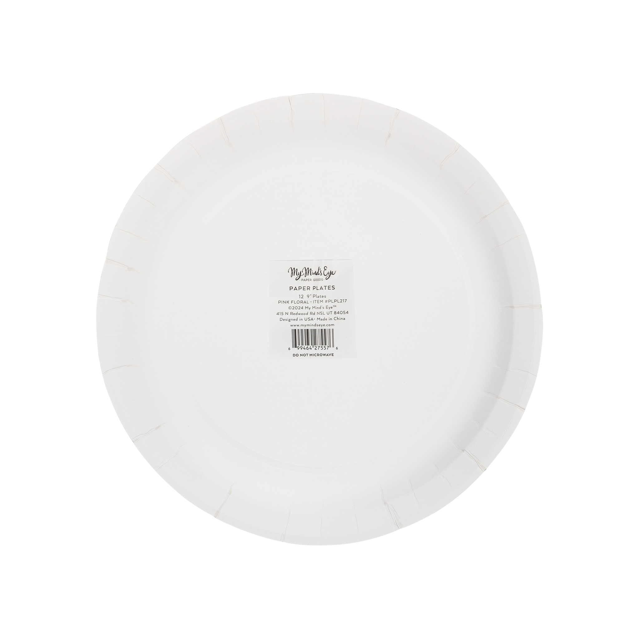 Pink Chintz Floral Paper Plate