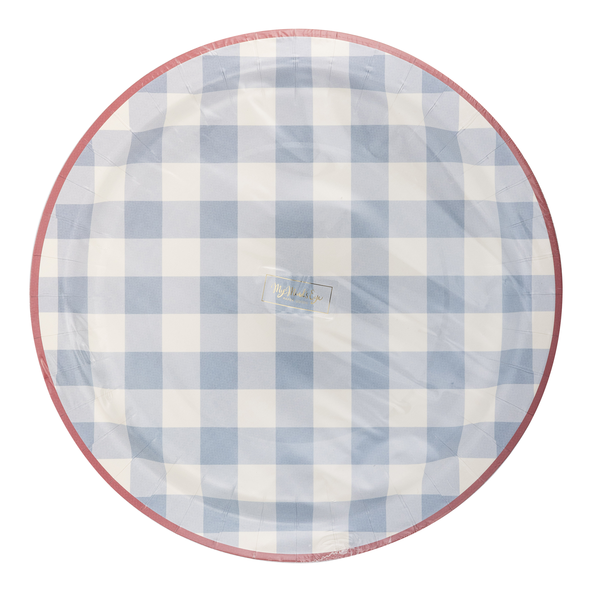 Hamptons Chambray Gingham Paper Plate