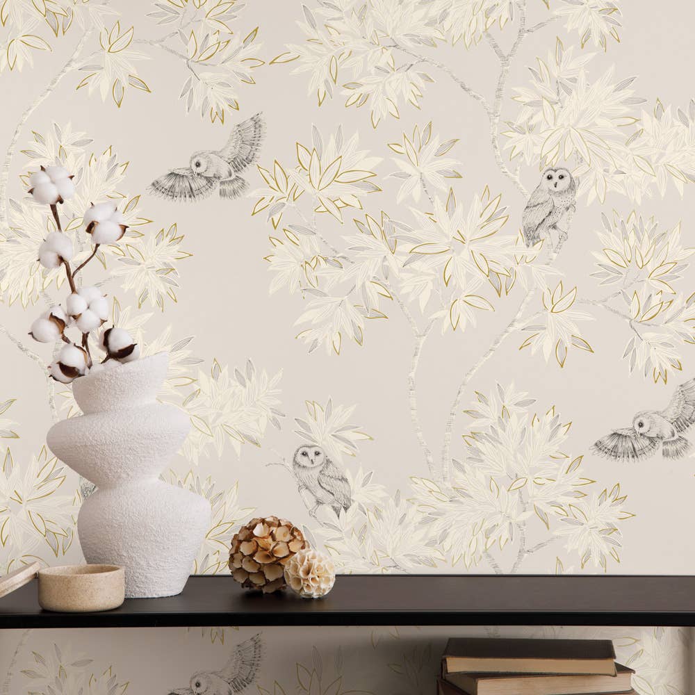 Parliament Natural Beige Non-Pasted Wallpaper, 56 sq. ft.