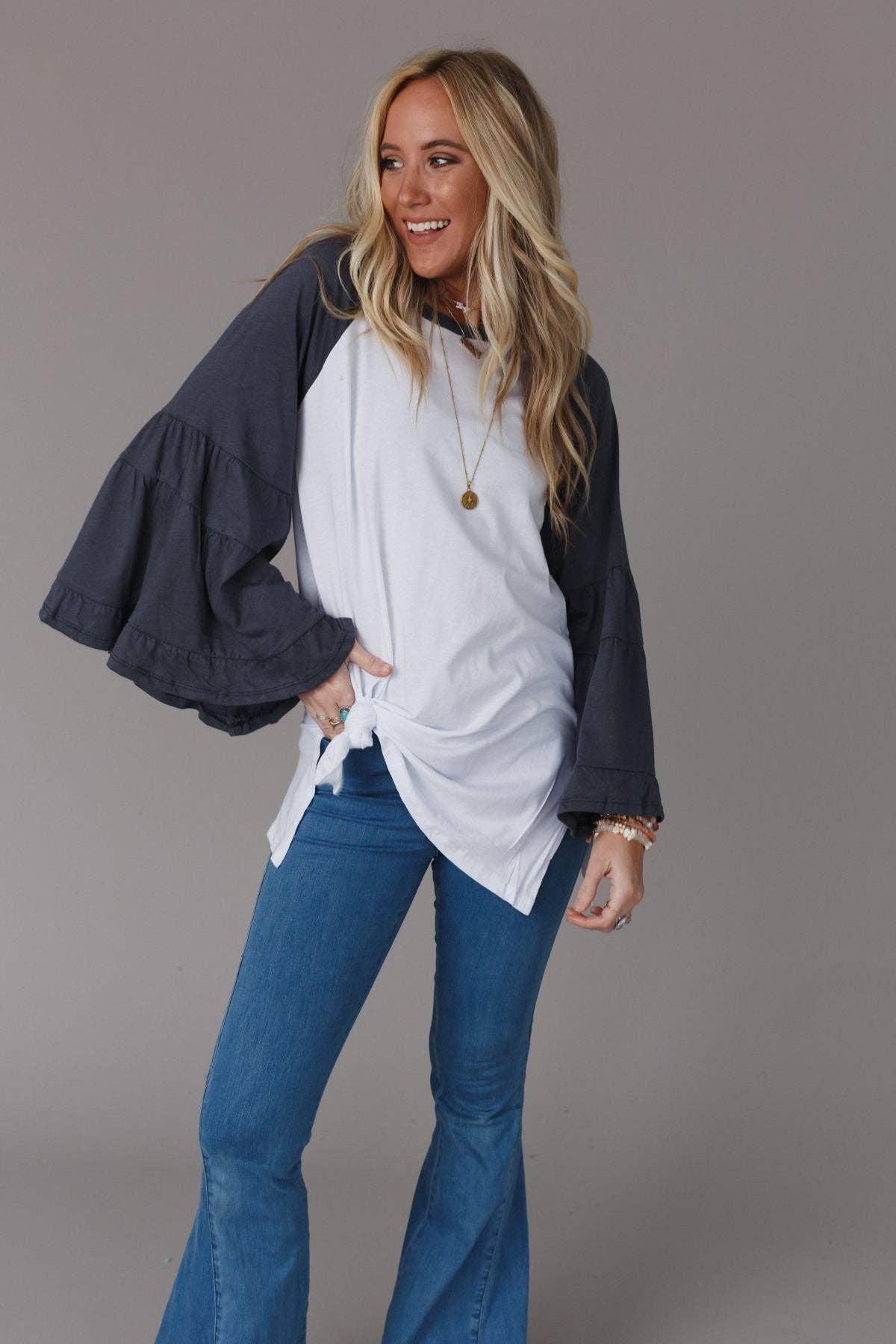 Bell Sleeve Baseball Tee