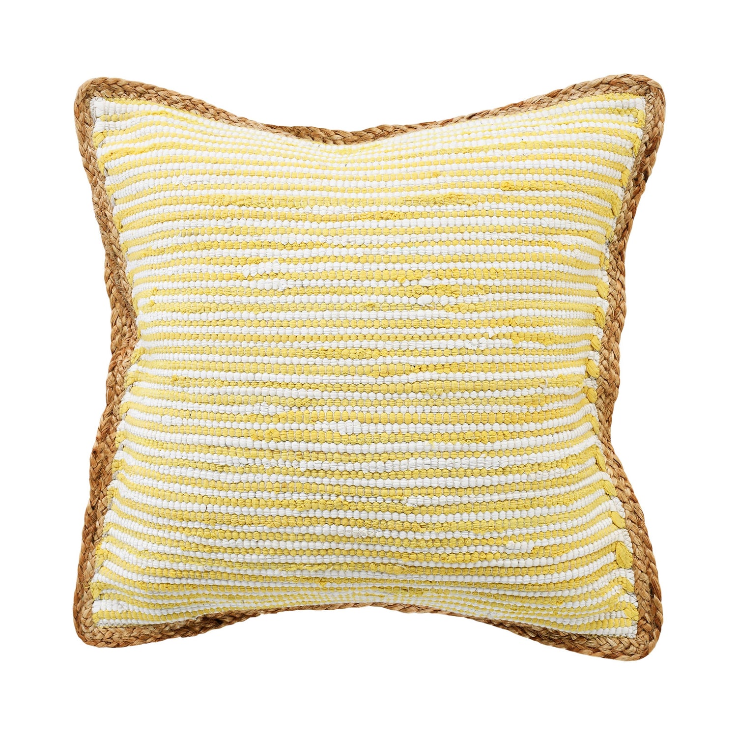Jute Bordered Throw Pillow