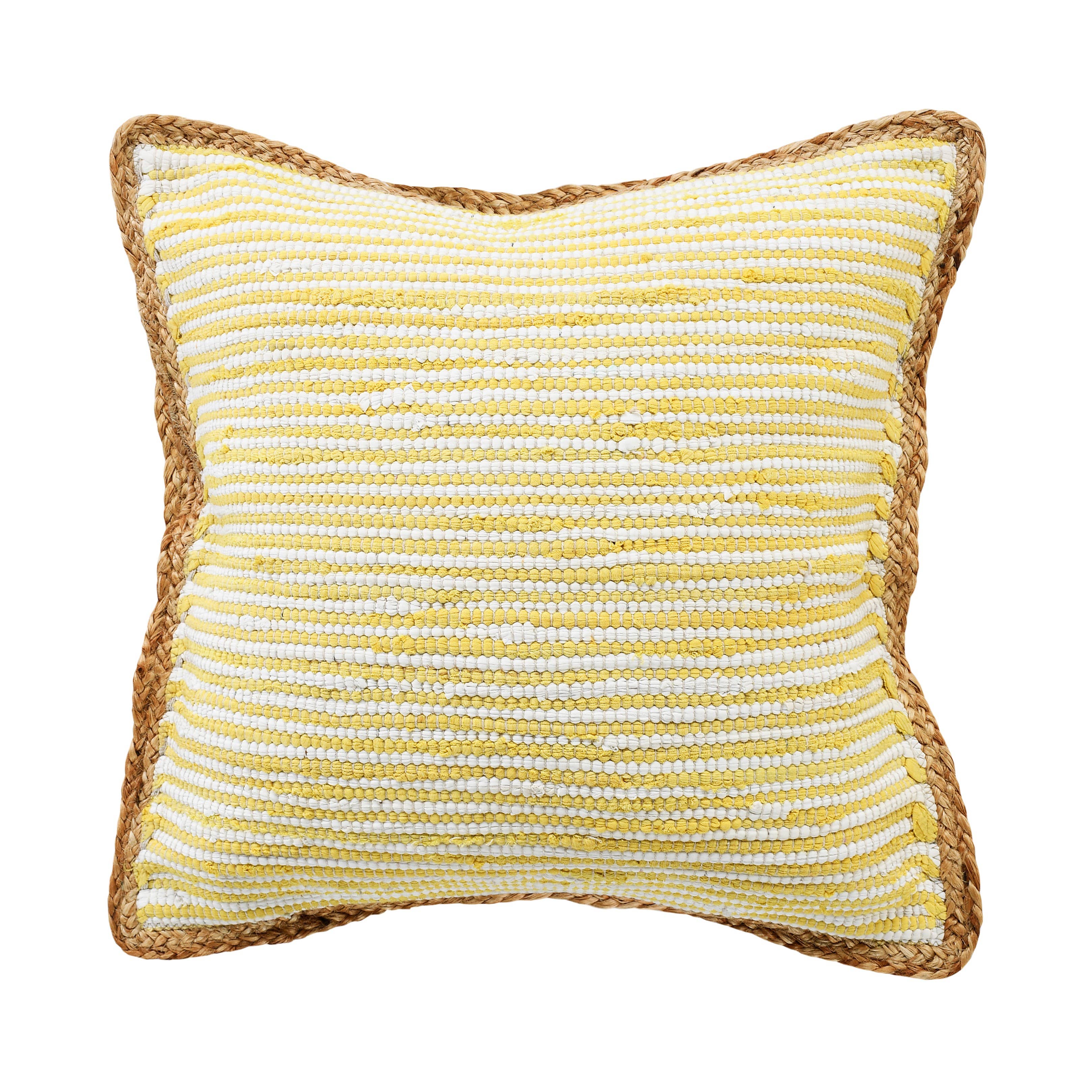 Jute Bordered Throw Pillow