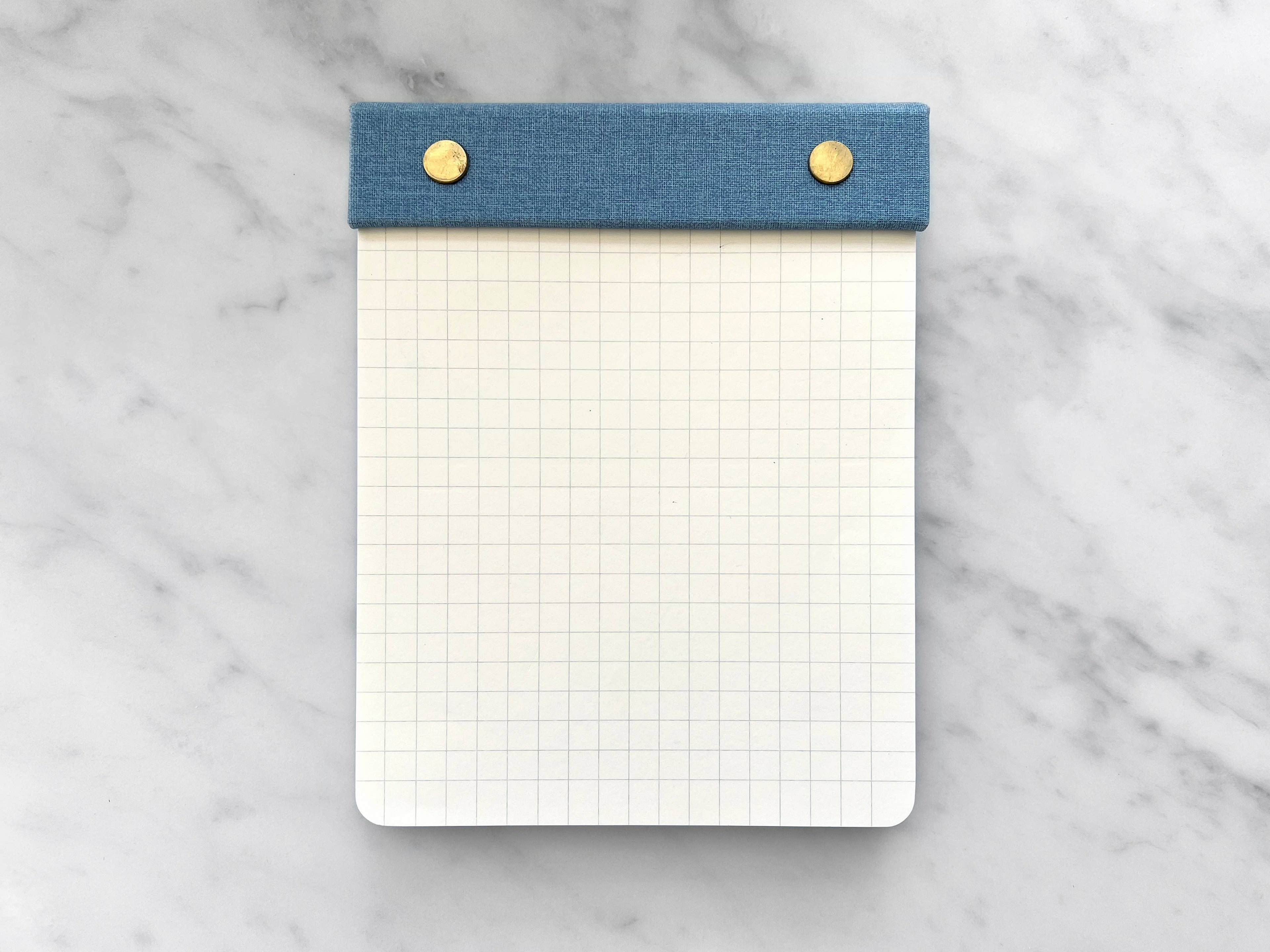 Grid Notepad with Brass Screws