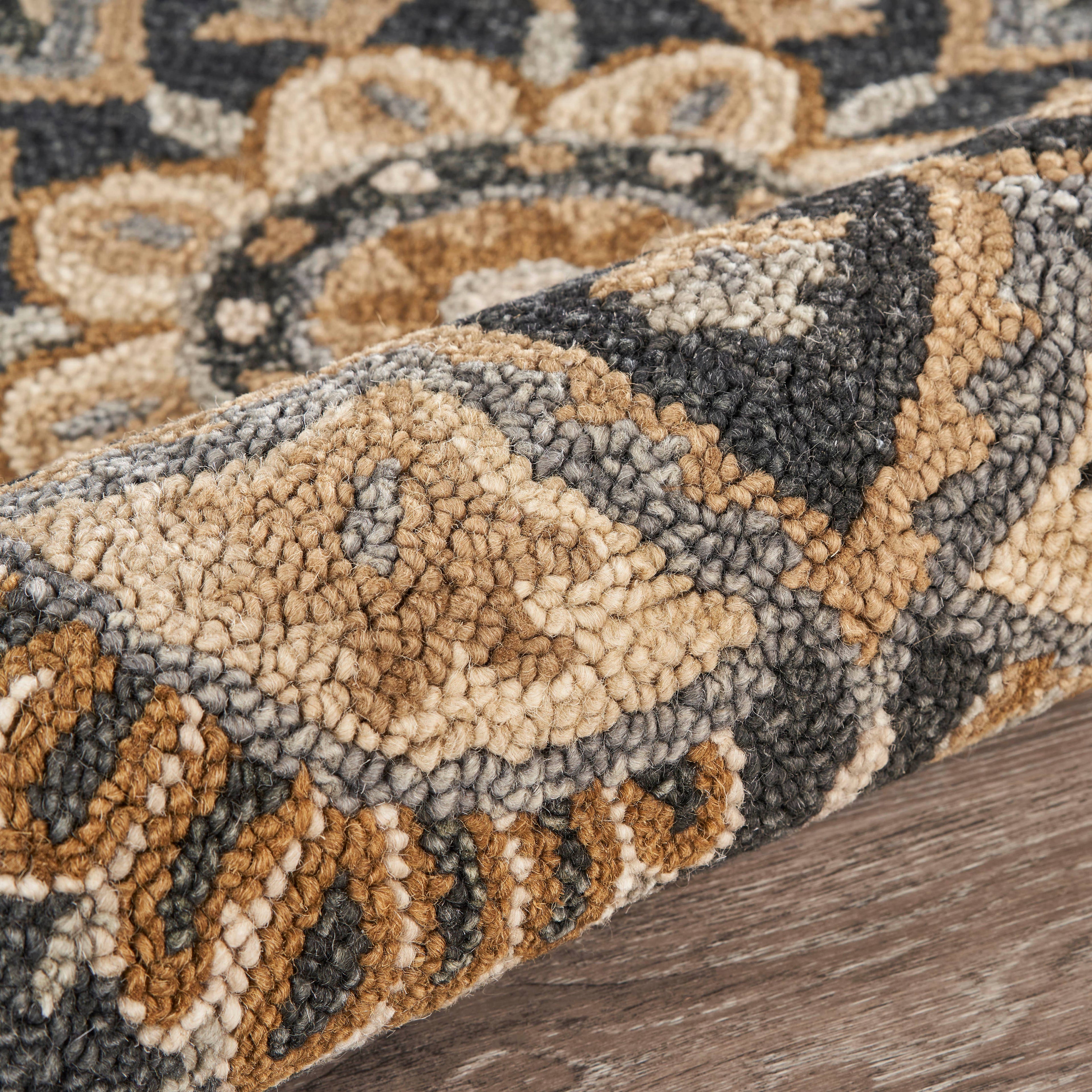 Floret Forever Mandala Area Rug - Black