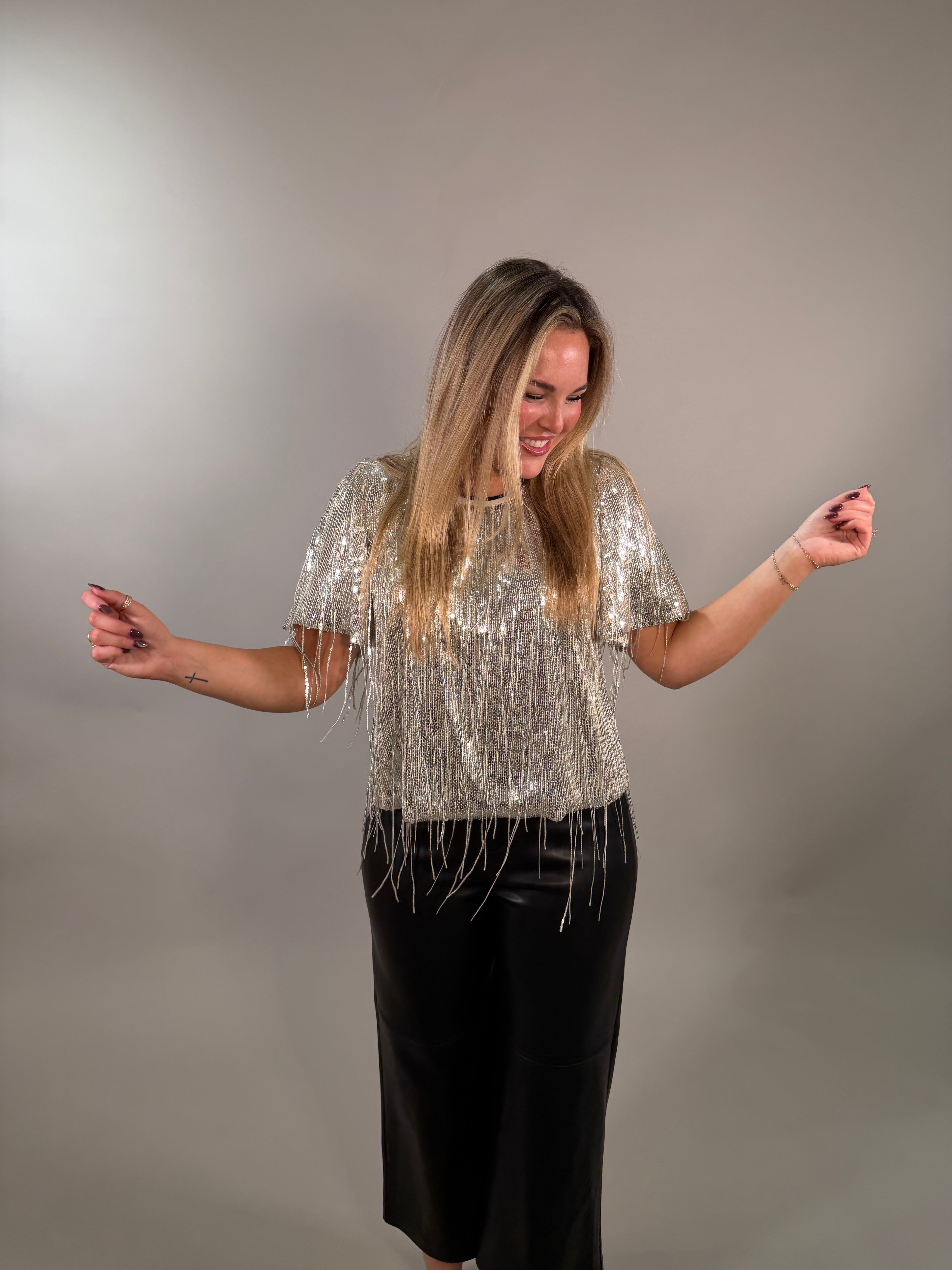 Fun & Festive Fringe Sequin Tee