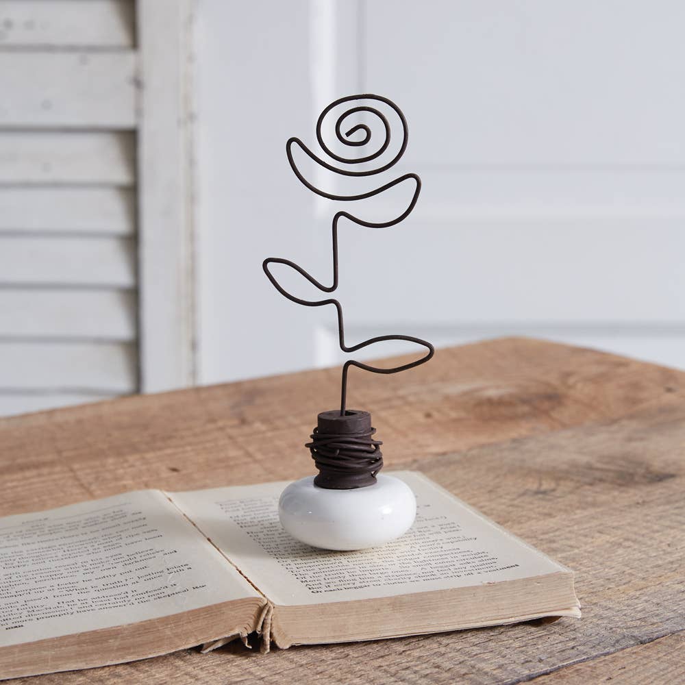 Rose Vintage Doorknob Photo Holder