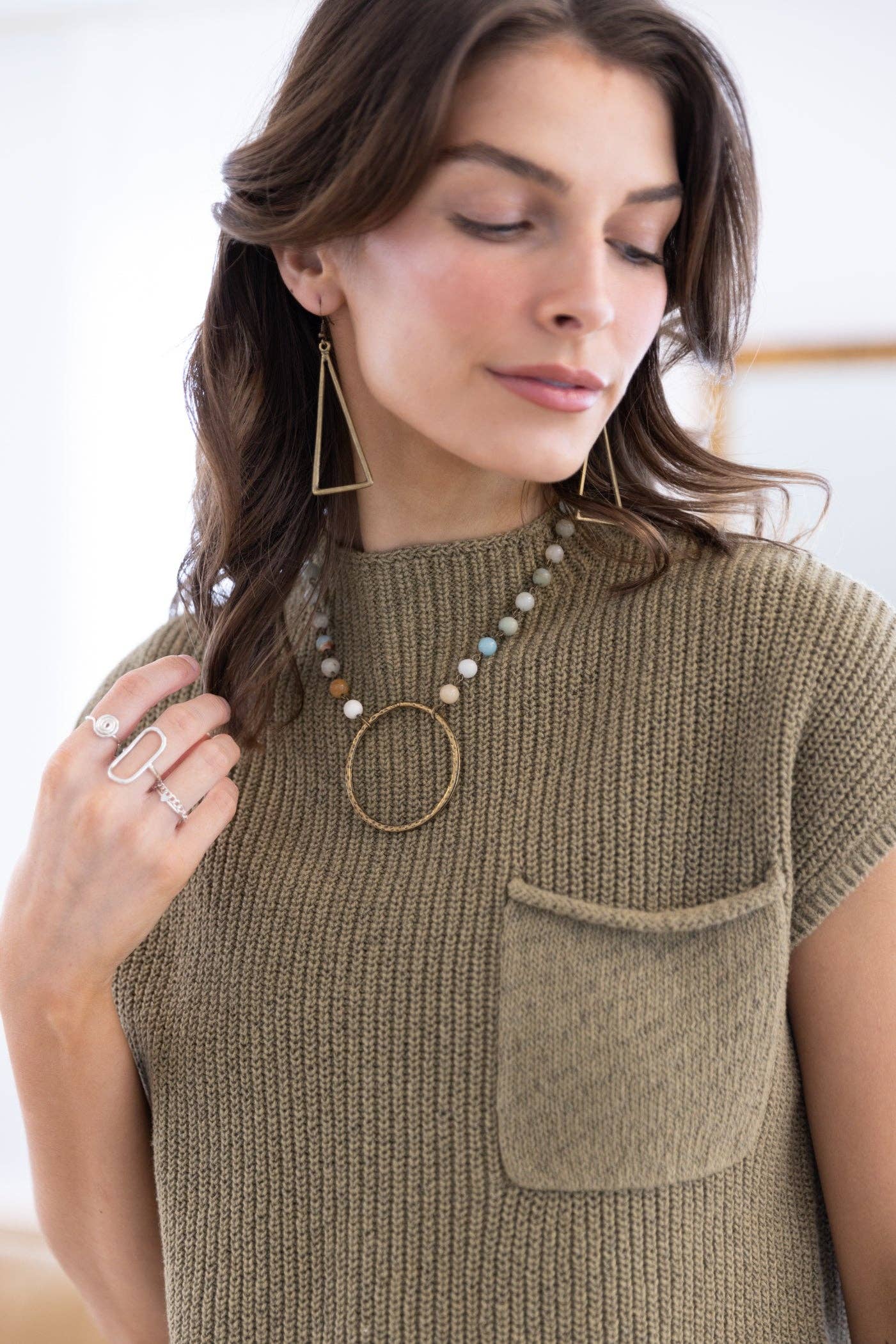 Full Circle Stone Stunner Necklace