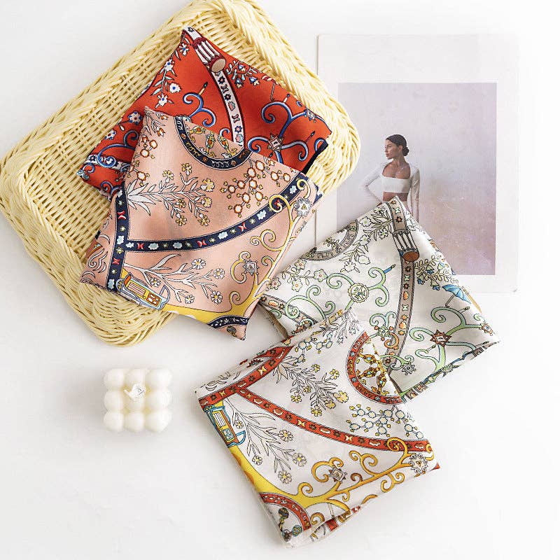 Scarvii - Vintage Pattern Square Scarf