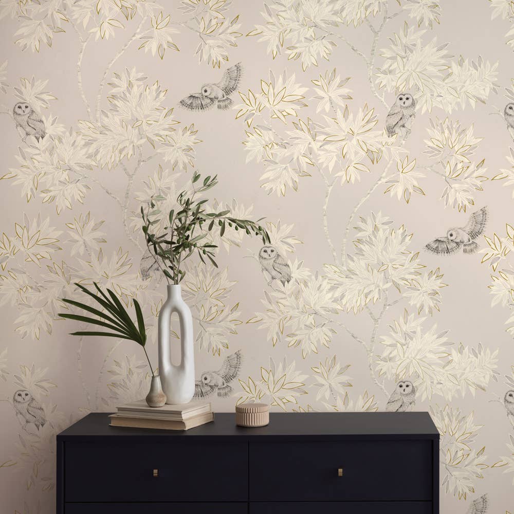 Parliament Natural Beige Non-Pasted Wallpaper, 56 sq. ft.