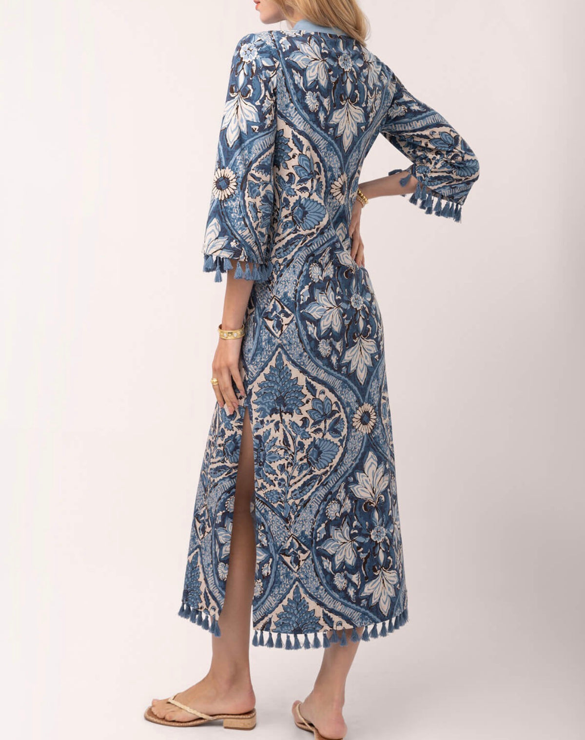 Printed Tassel Maxi Dress