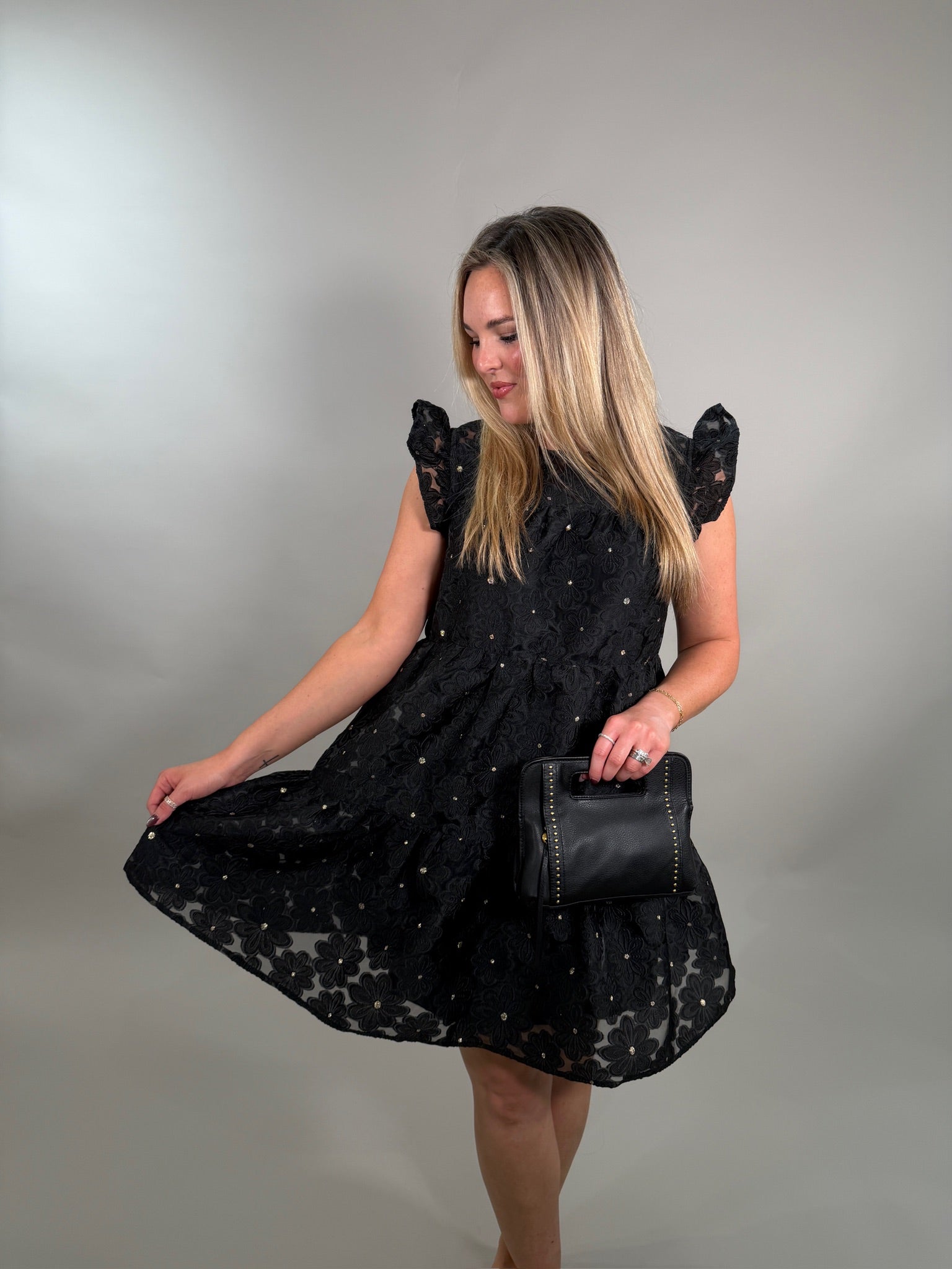 All-Nighter Black Lace Dress