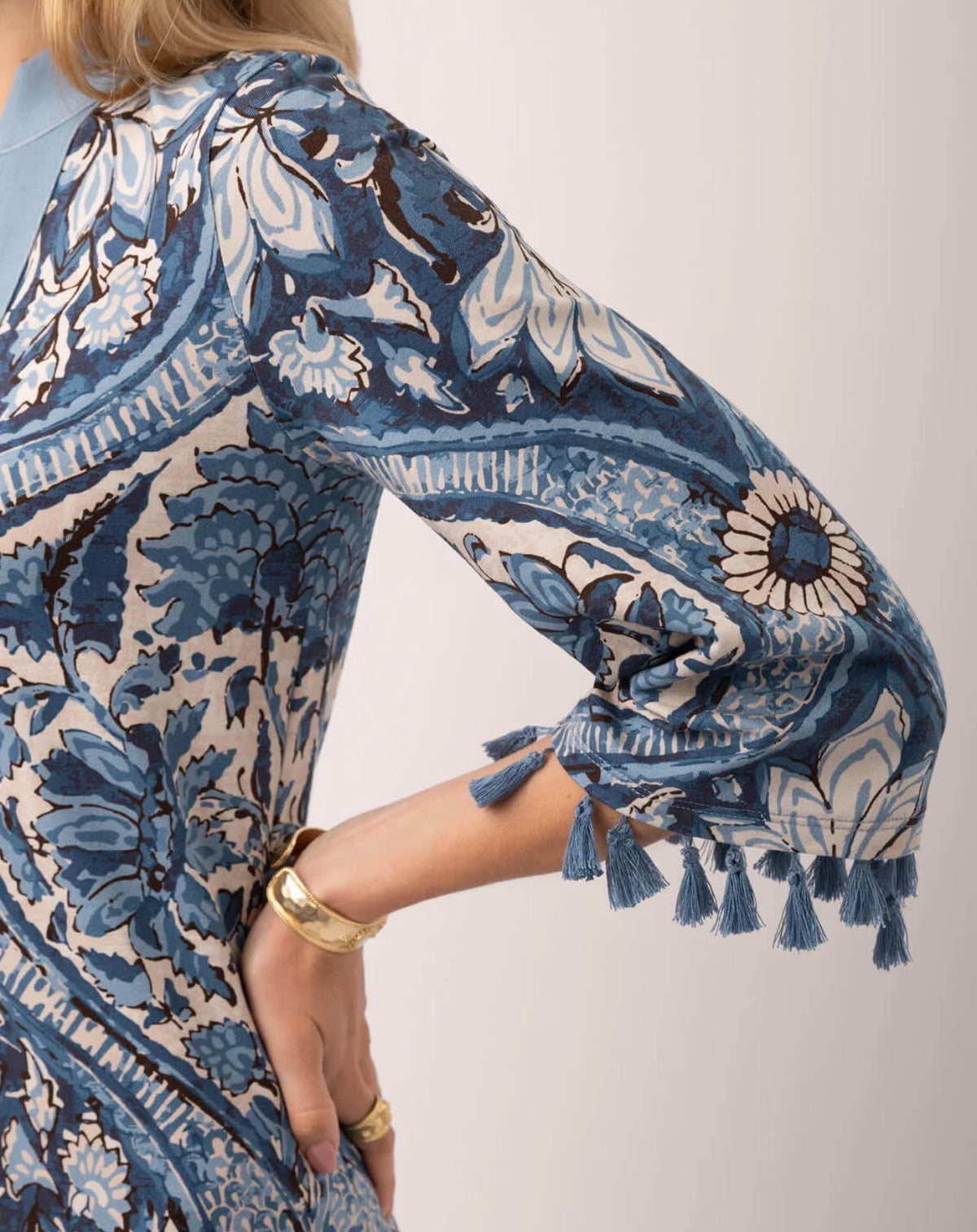 Printed Tassel Maxi Dress
