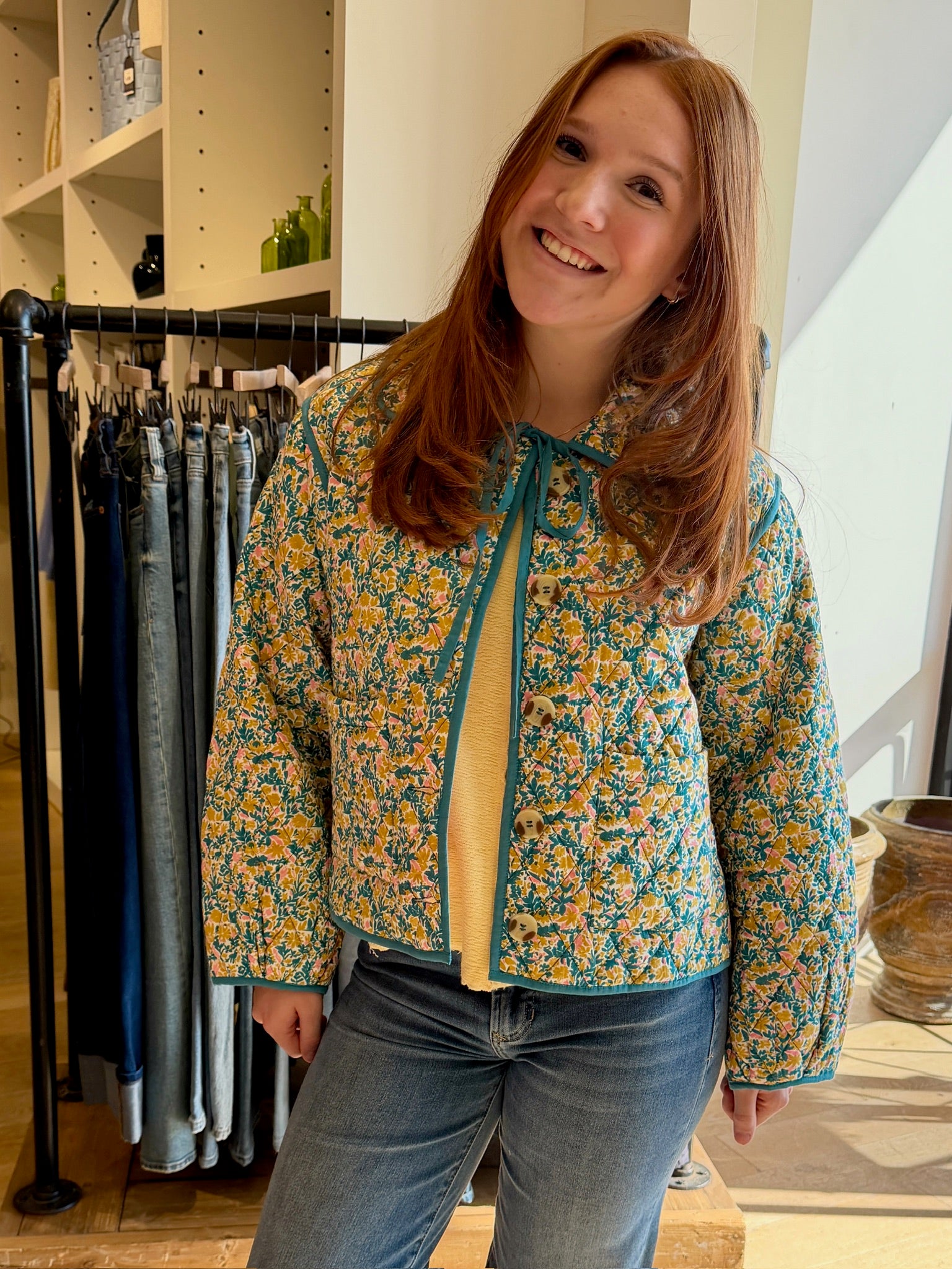 Reversible Floral Stevie Quilted Jacket