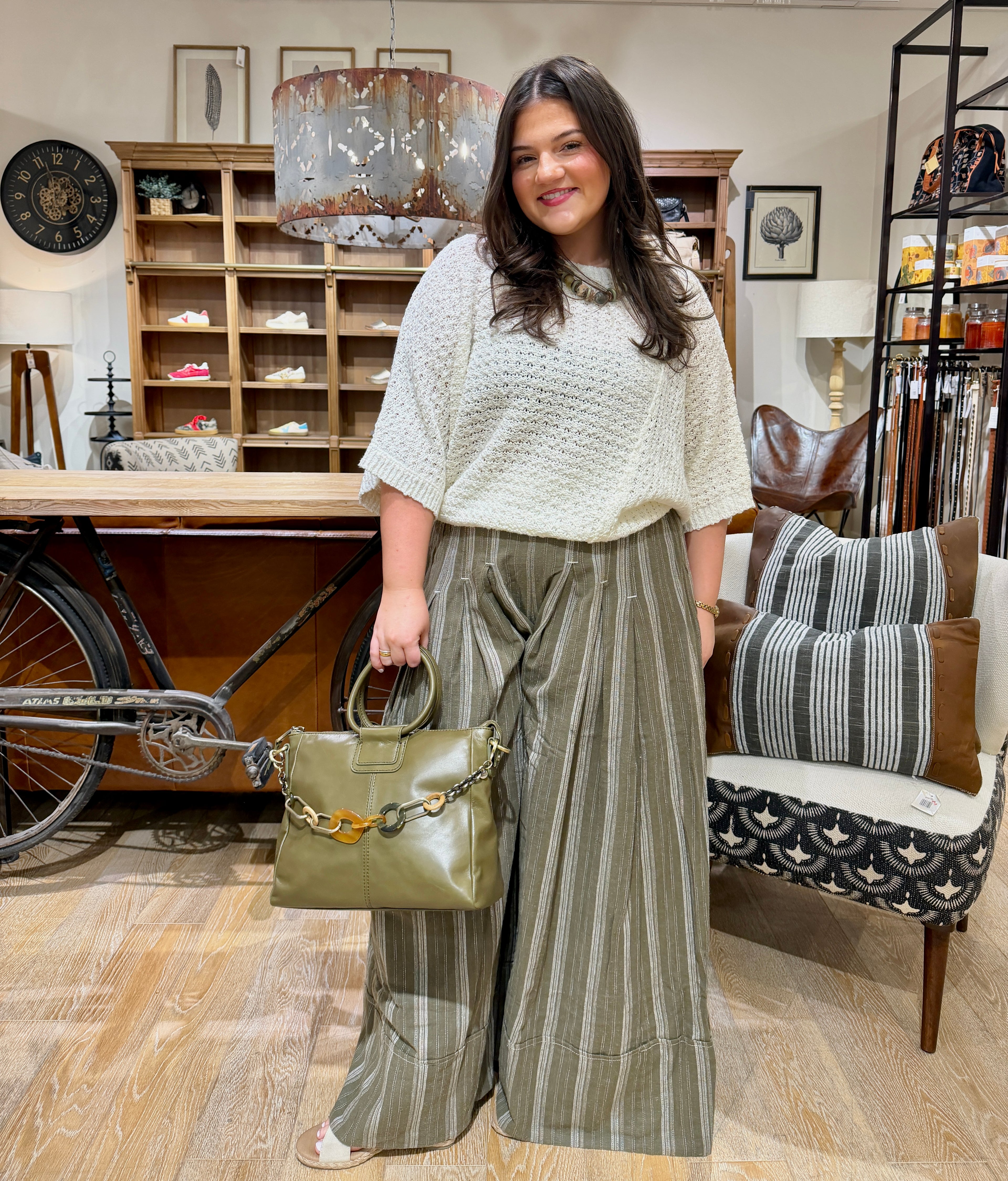 Stripe Wide Leg Pants
