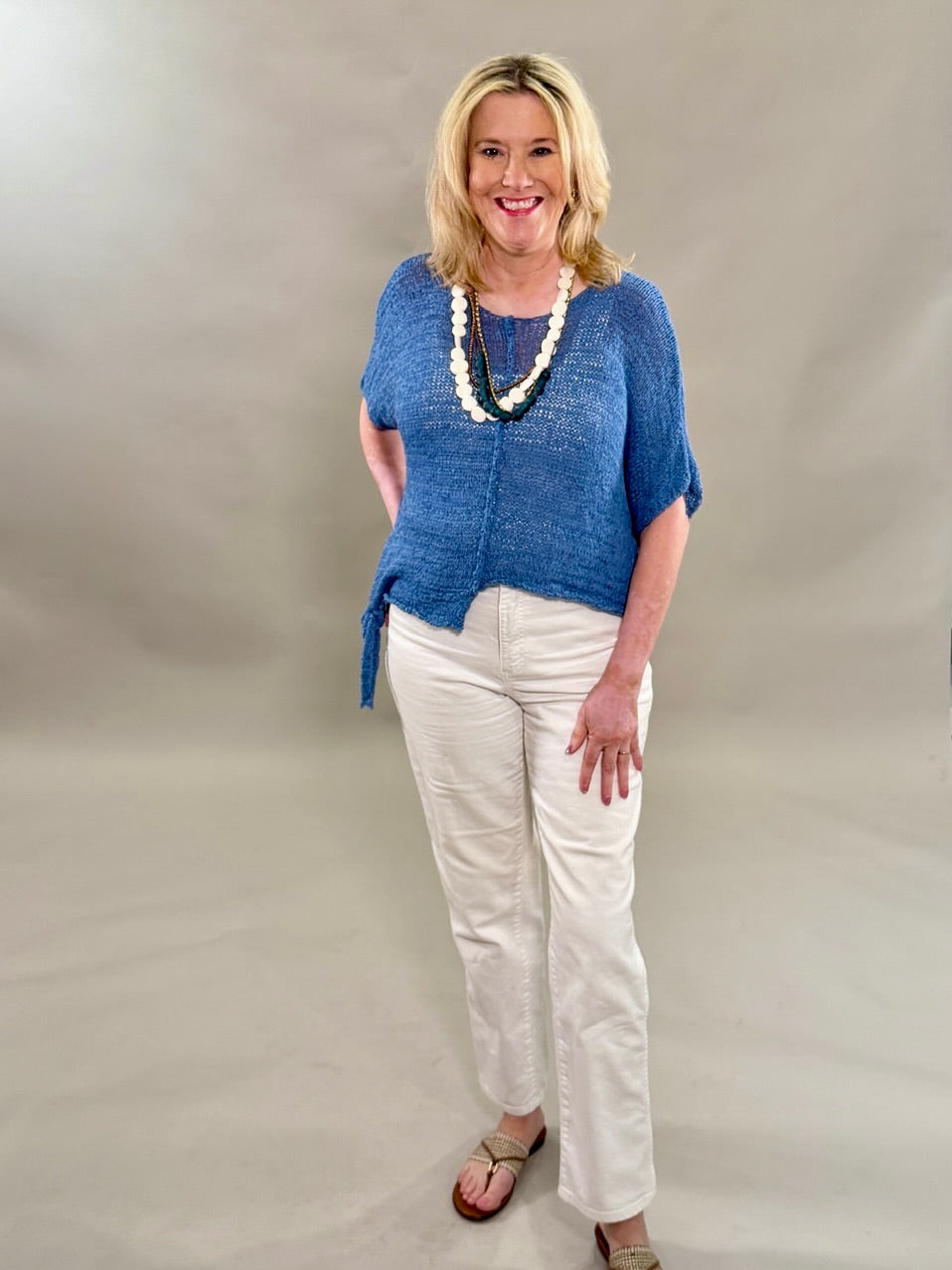 Side-Tie Knit Top
