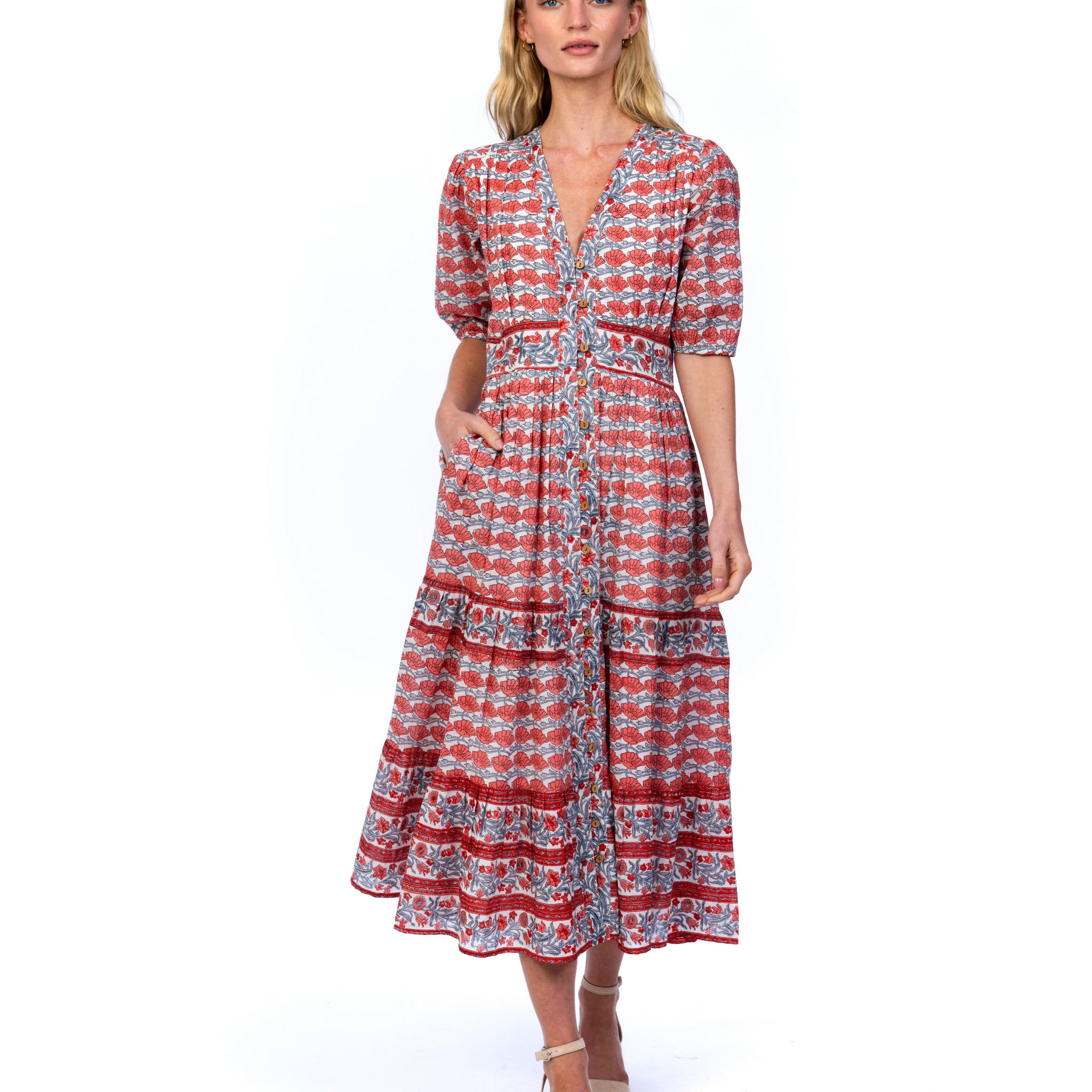 Rose Tiered Maxi Dress
