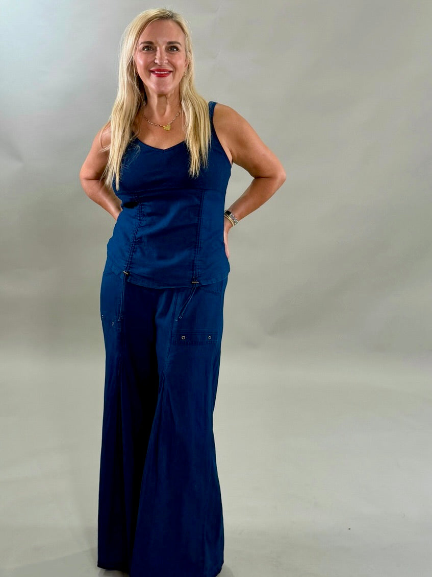 Indigo Seamed Tank