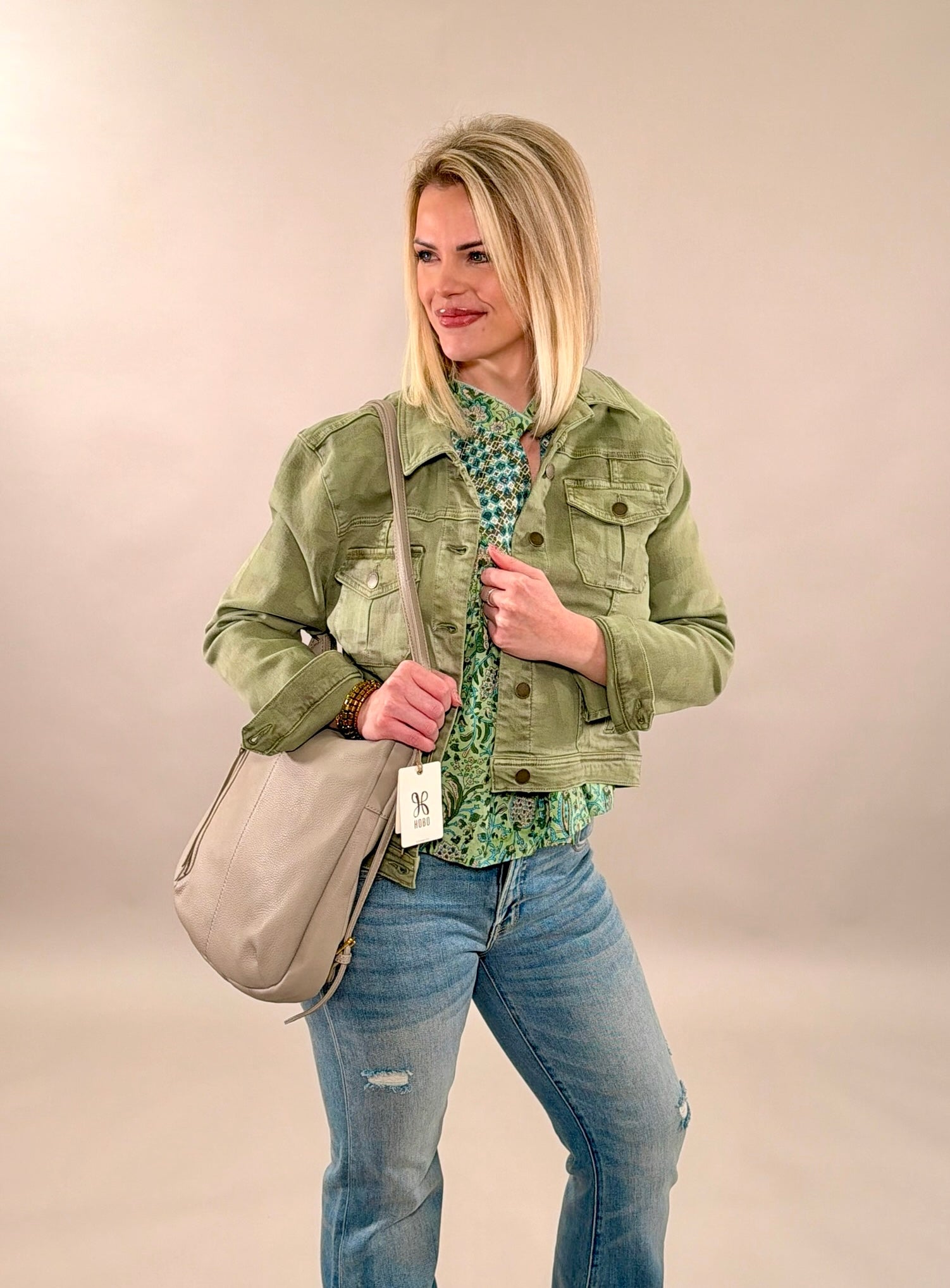 Cap Sleeve Botanical Breezy Blouse