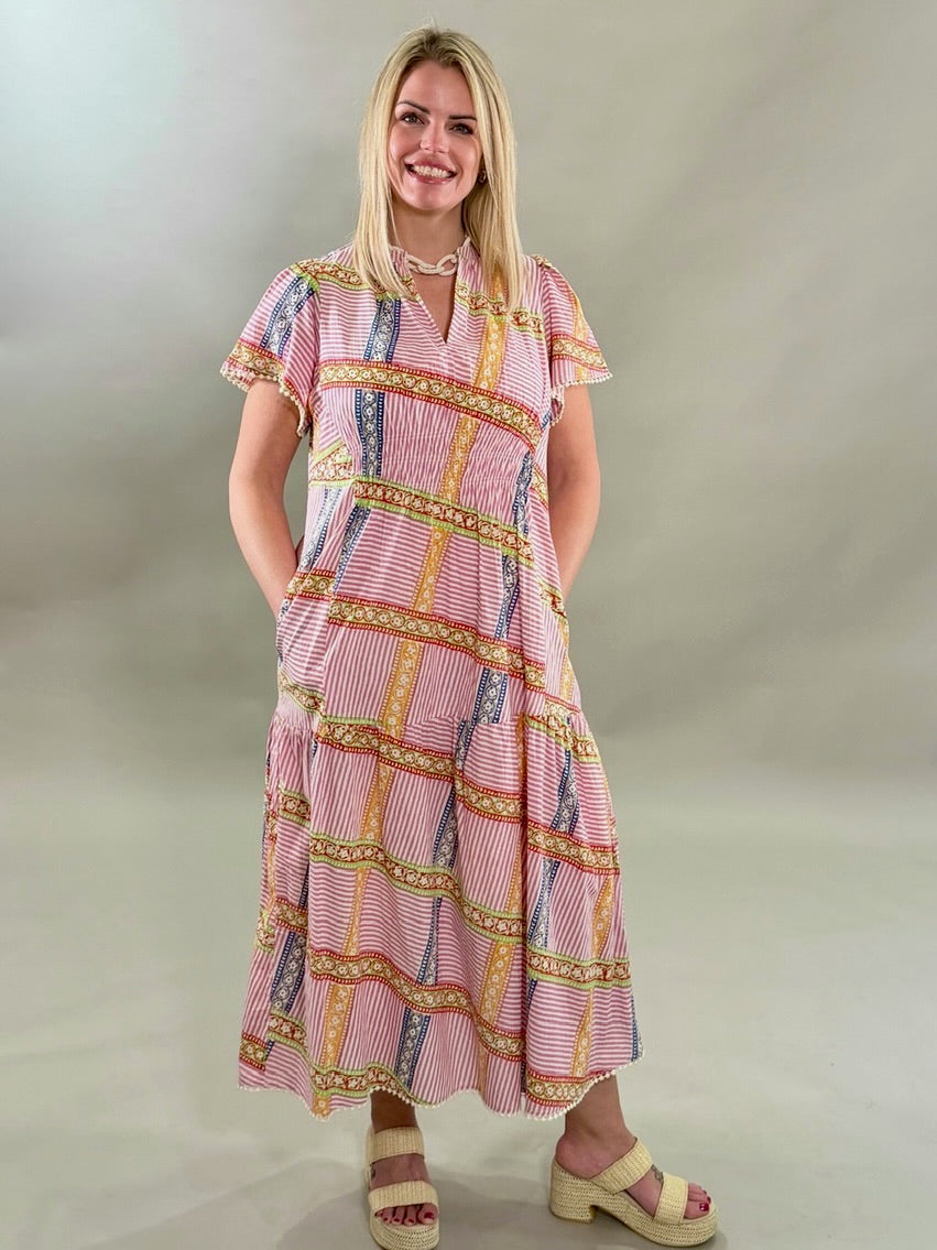 Pink Patched Maxi