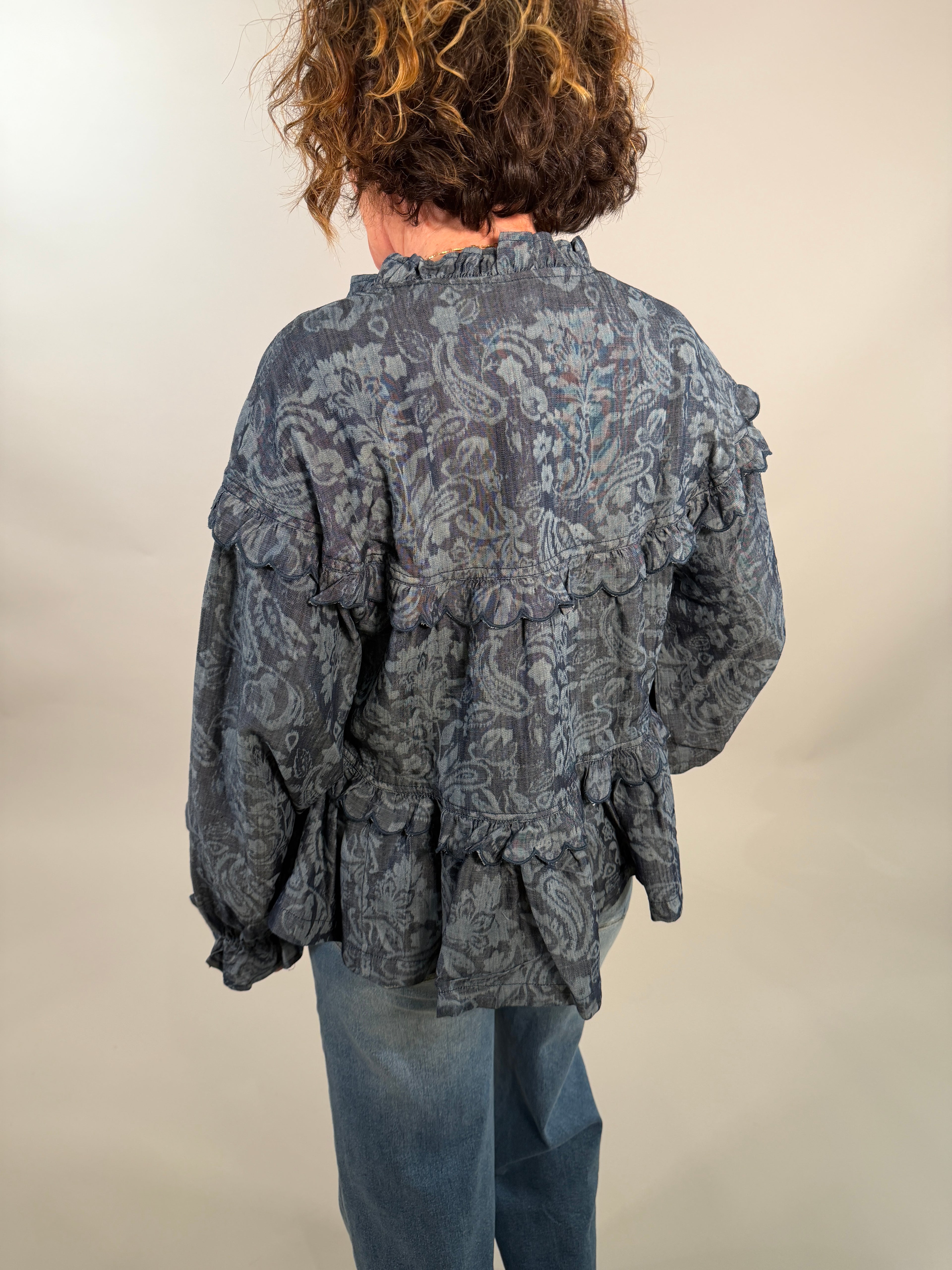 Tiered Shacket with Scallop Detail