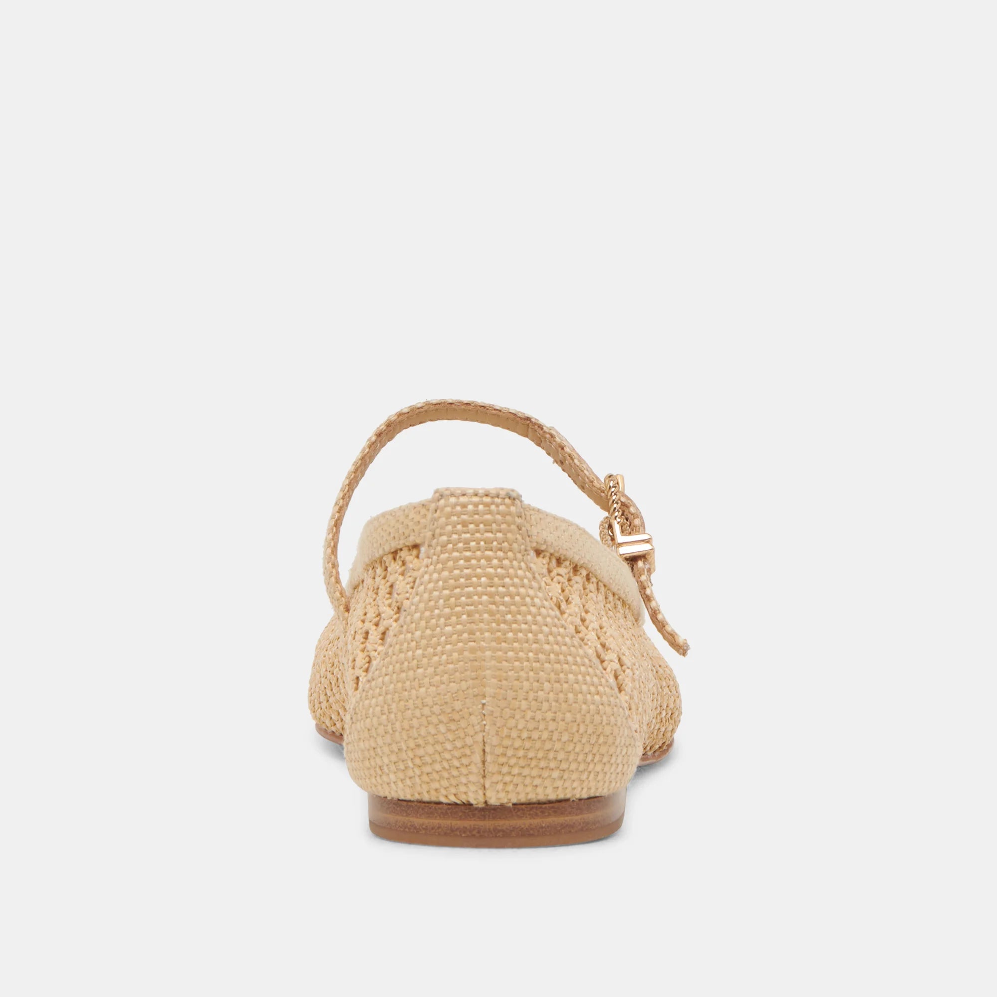 Reyes Ballet Flats in Light Natural Woven Raffia